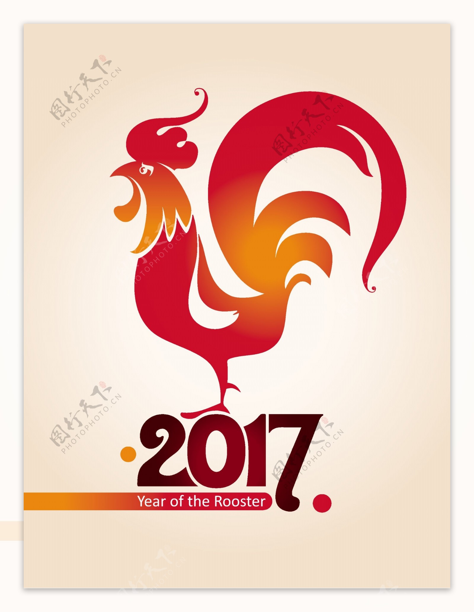 2017鸡年贺卡图片素材-编号24994443-图行天下