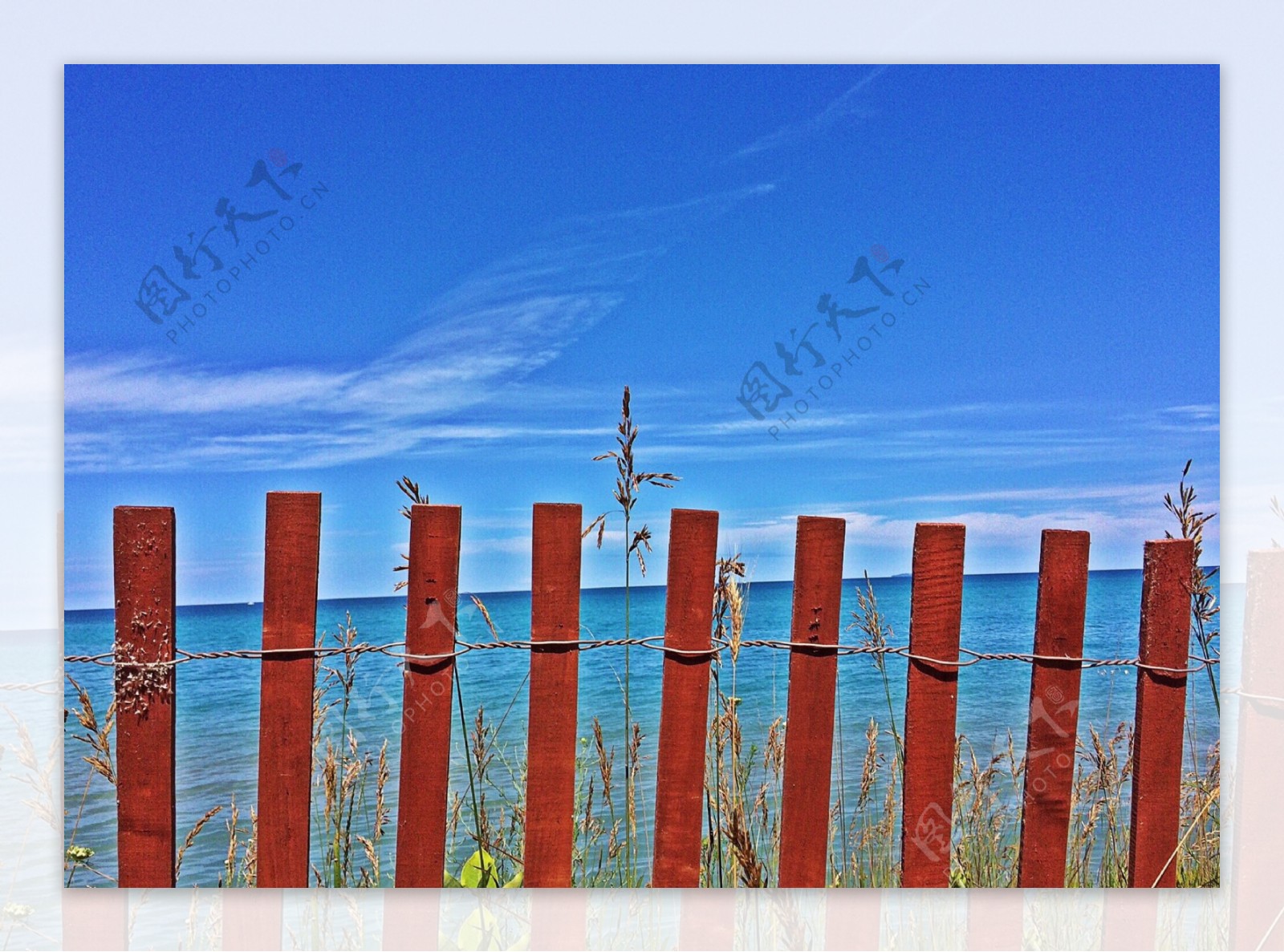 篱笆海边