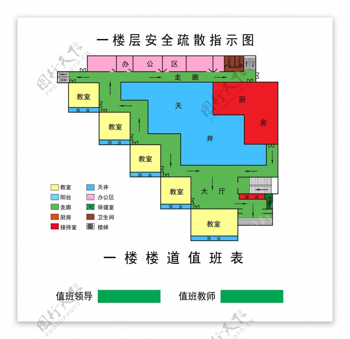 楼层安全疏散指示图