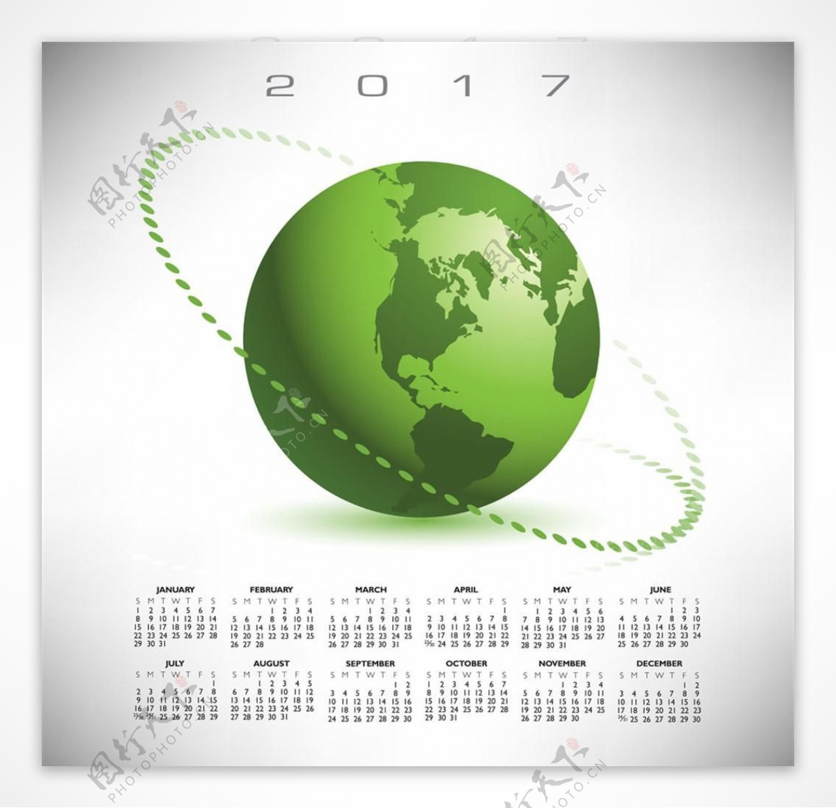 绿色地球2017年日历表