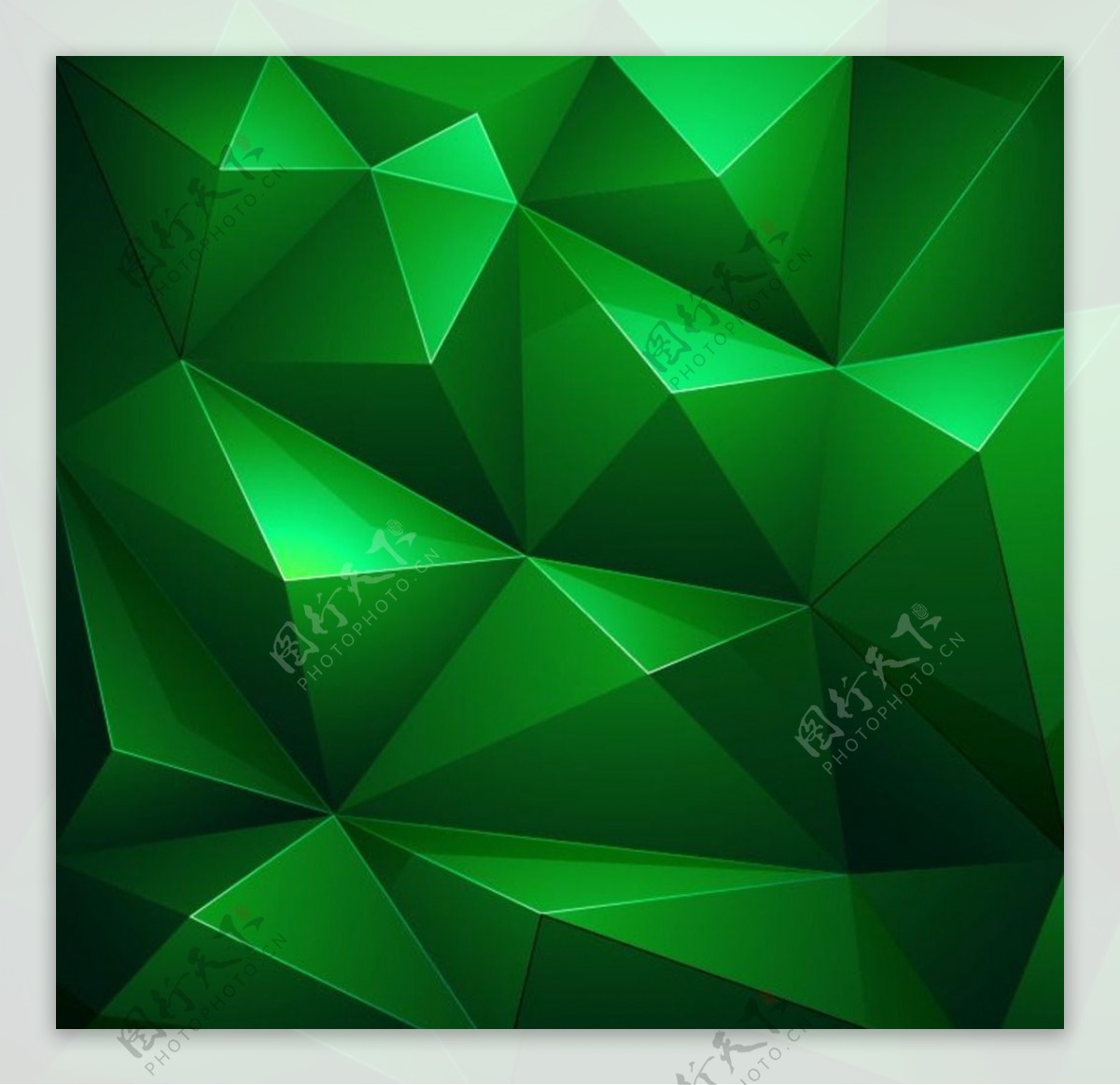 绿色三角形背景素材.