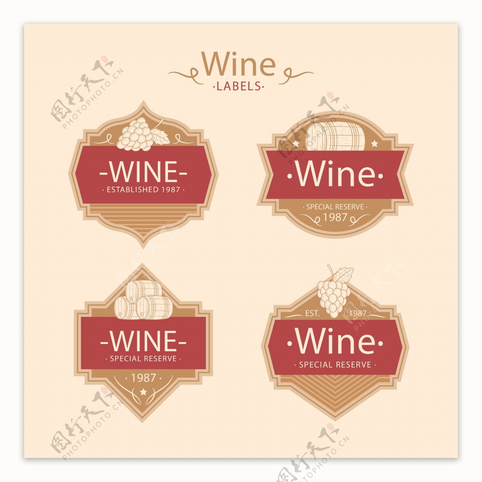 葡萄酒标签收藏
