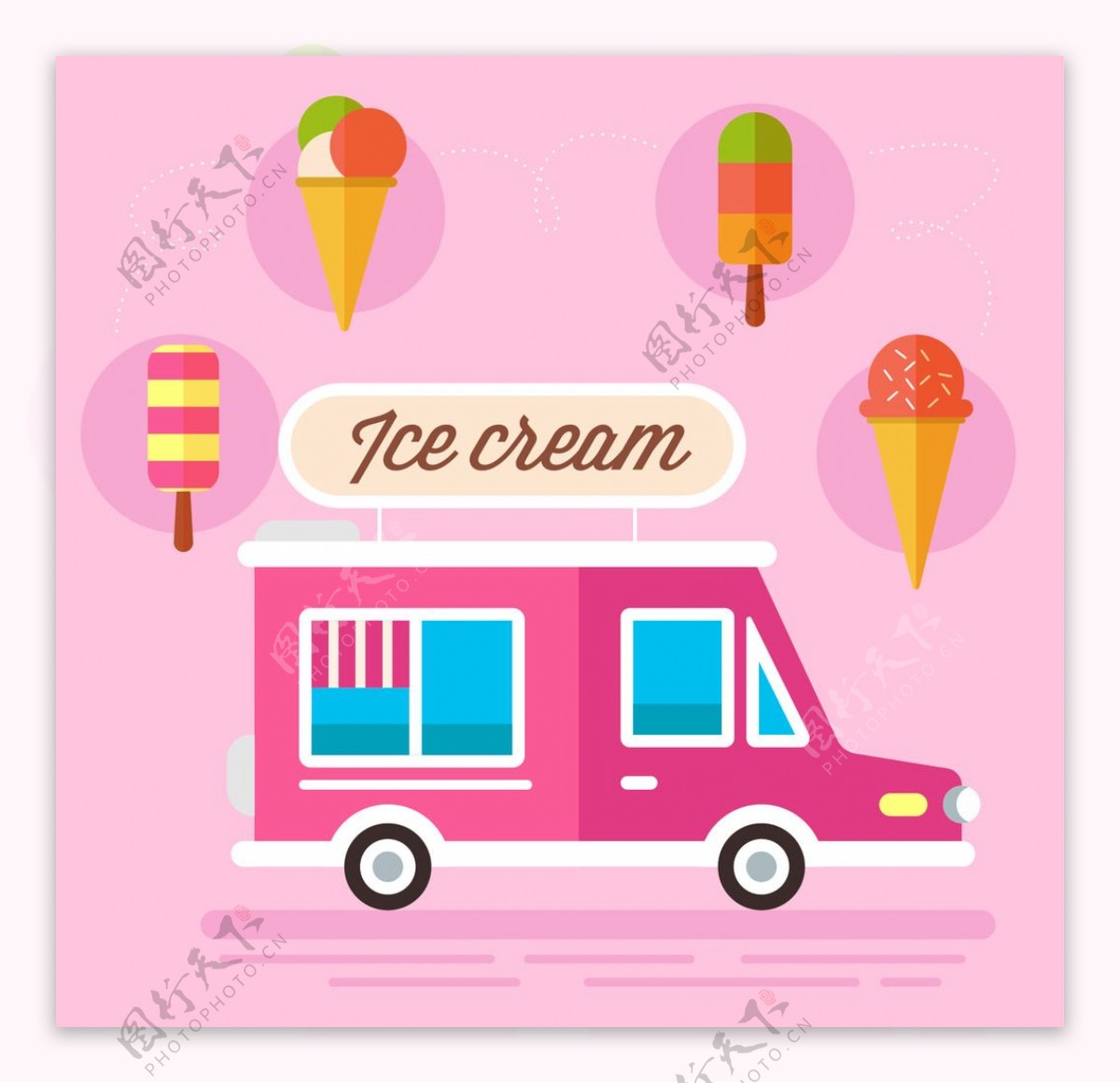 冰淇淋雪糕车