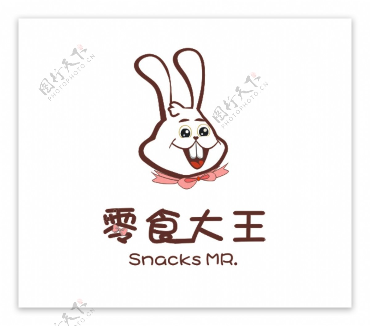 零食大王兔子卡通logo商标