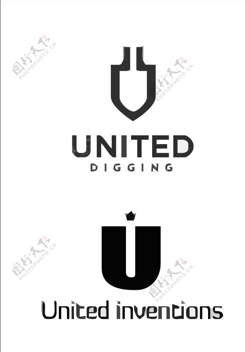 字母U形logo