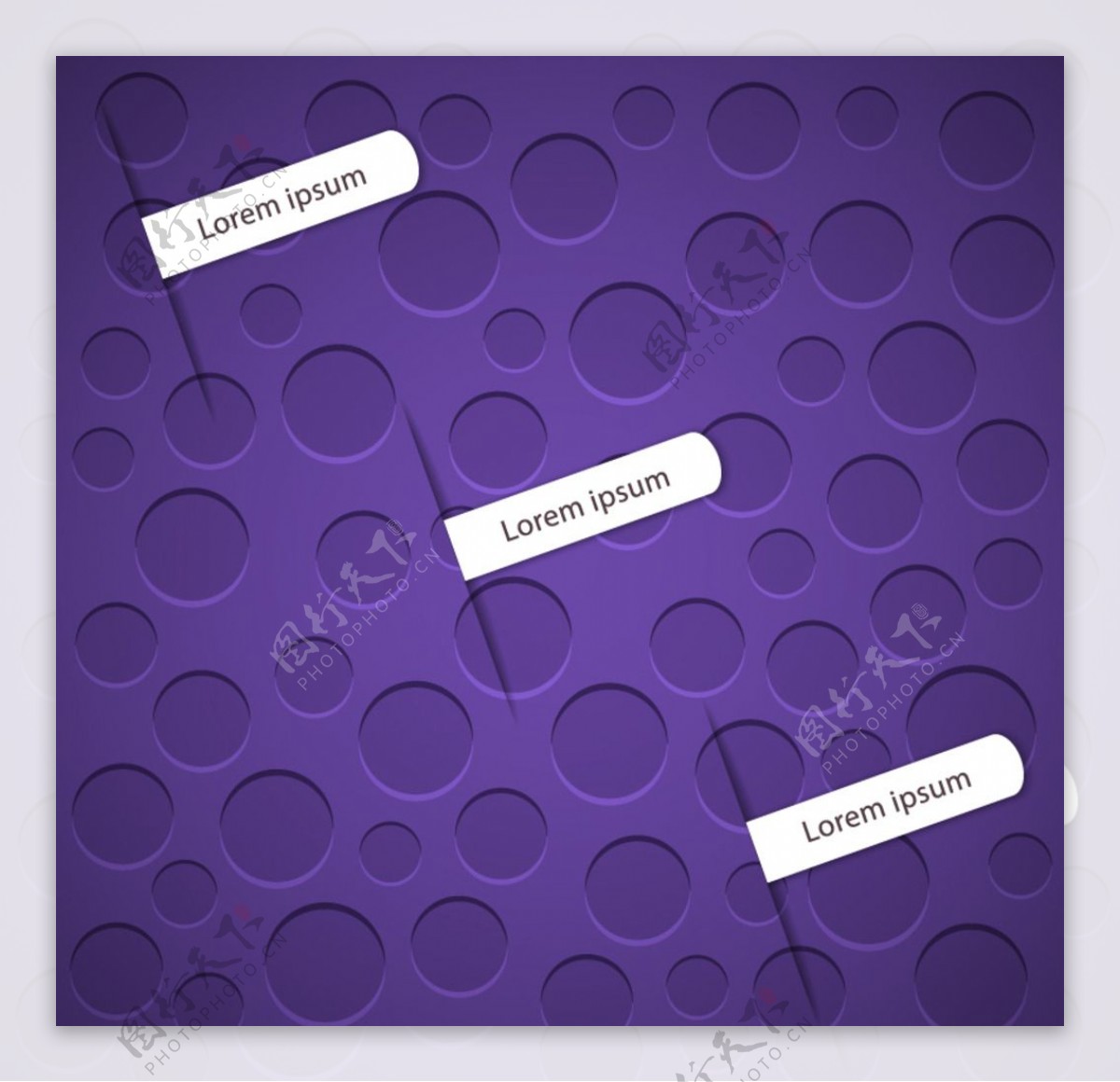 紫色标签条圆点背景