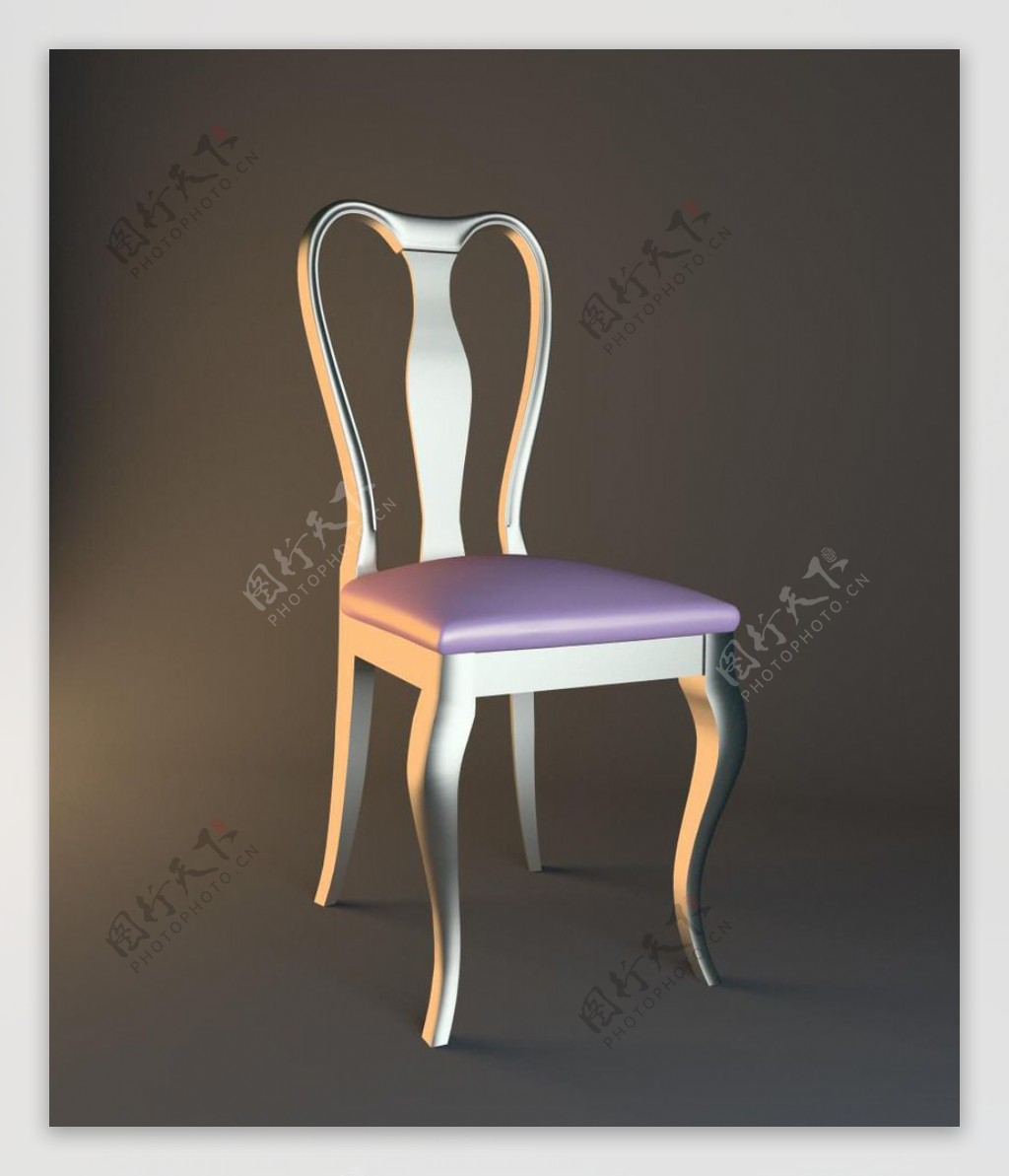 椅子粉红银色欧式