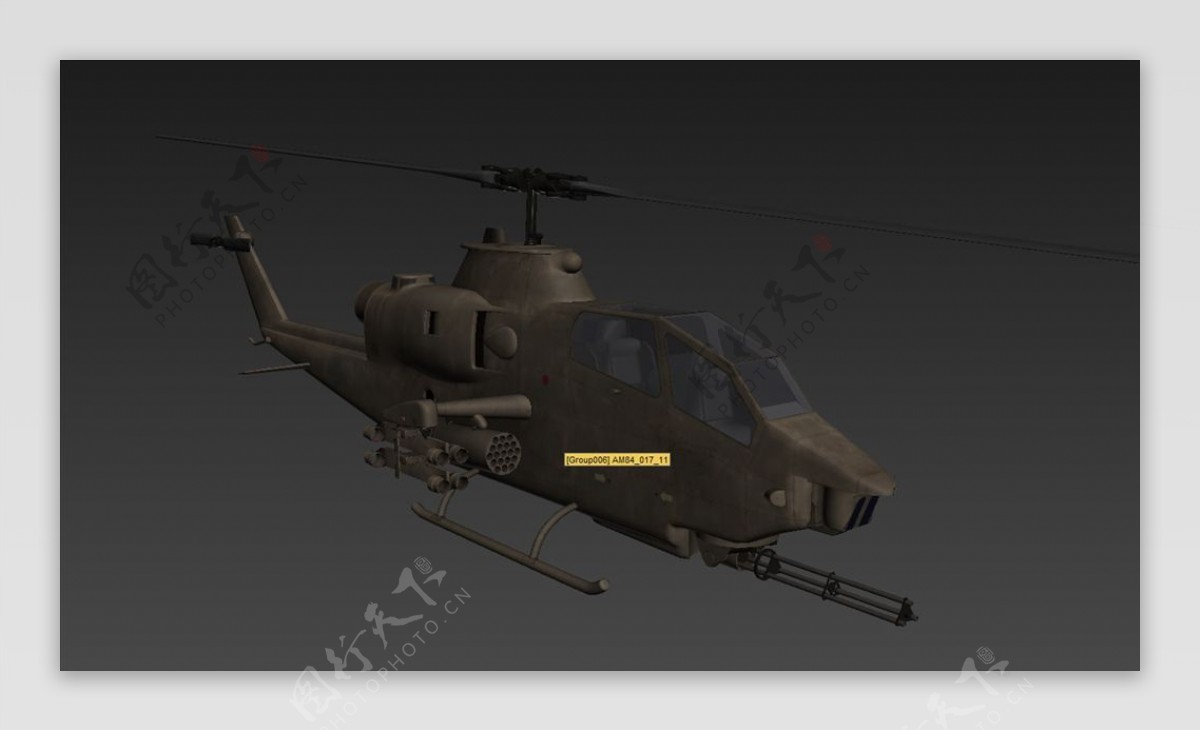 3d武装直升机模型