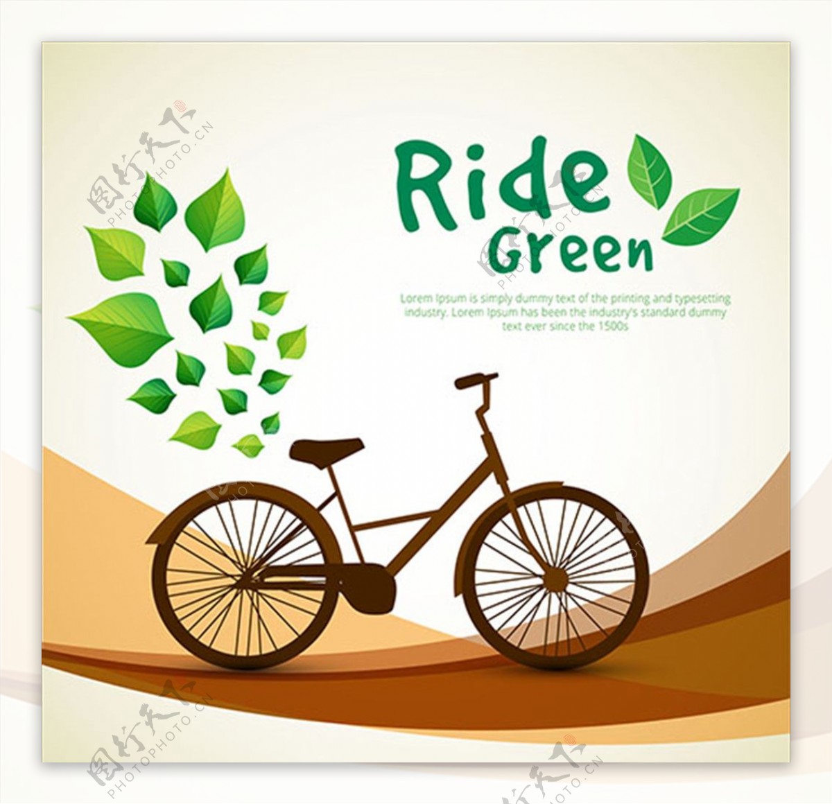 绿色环保自行车插图
