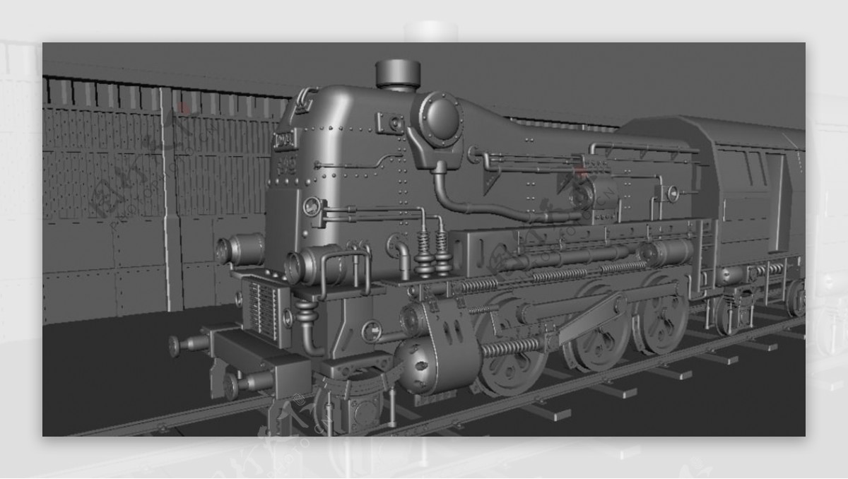 精致和谐号火车maya3d模型