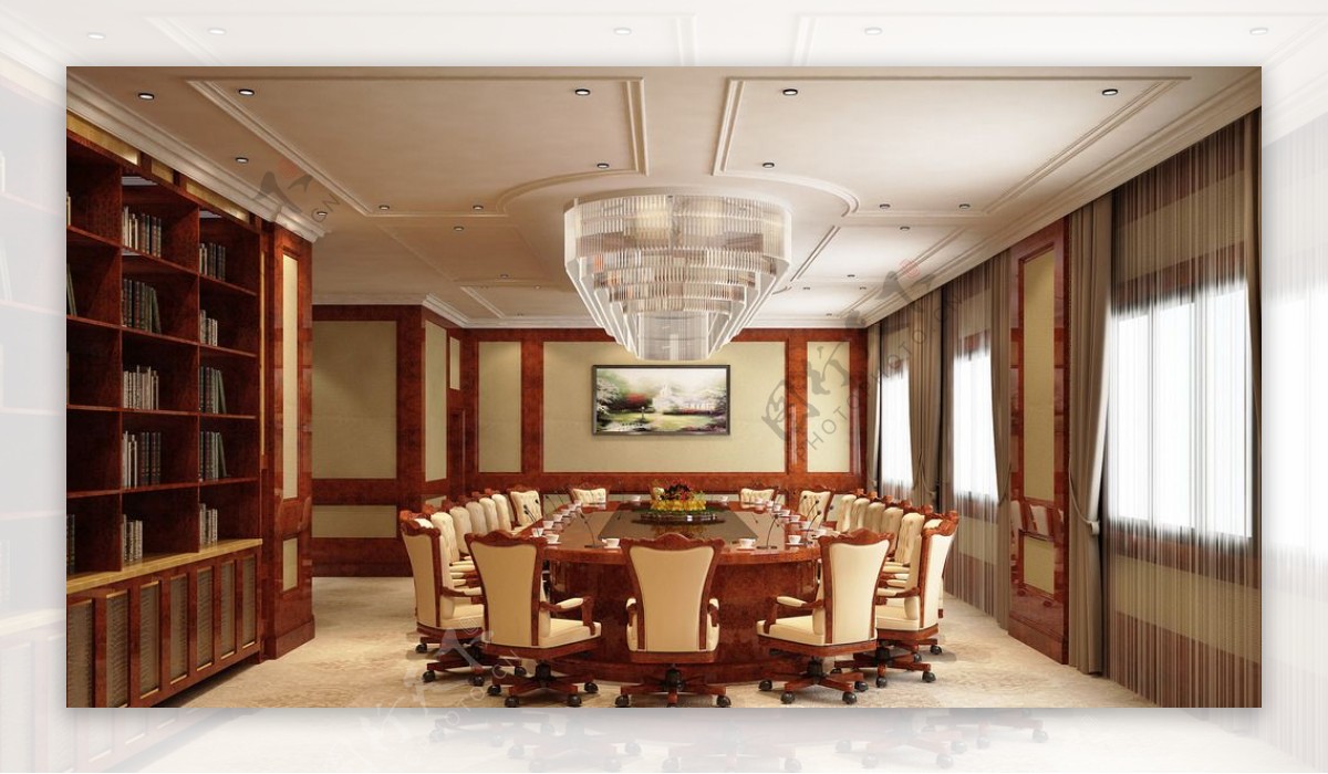 五星级酒店会议室设计效果图
