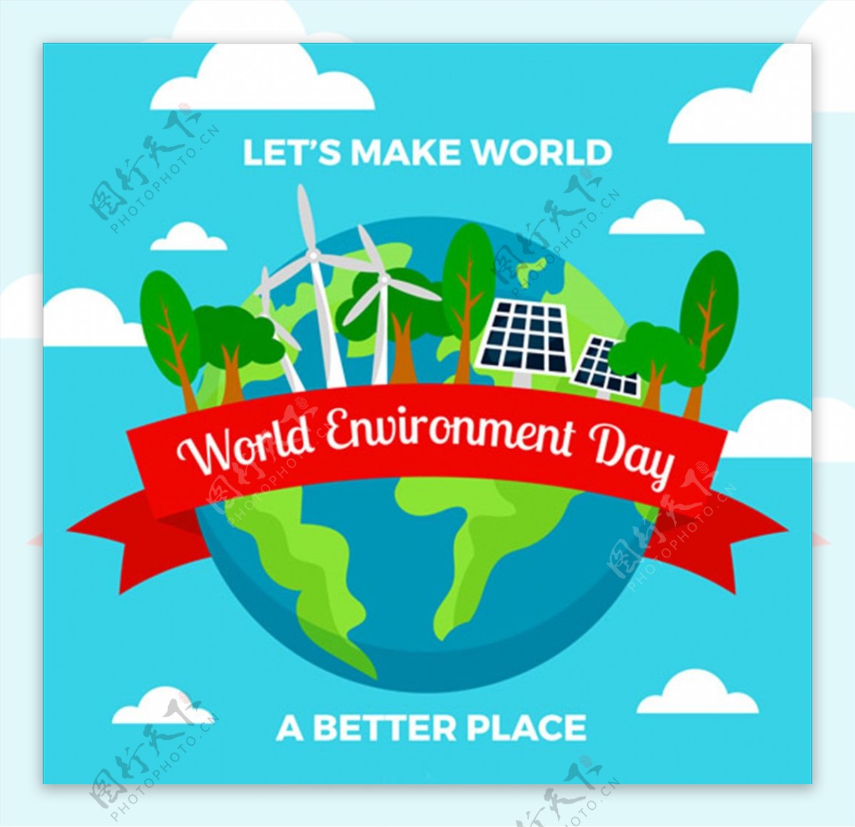 世界环境保护再生能源海报