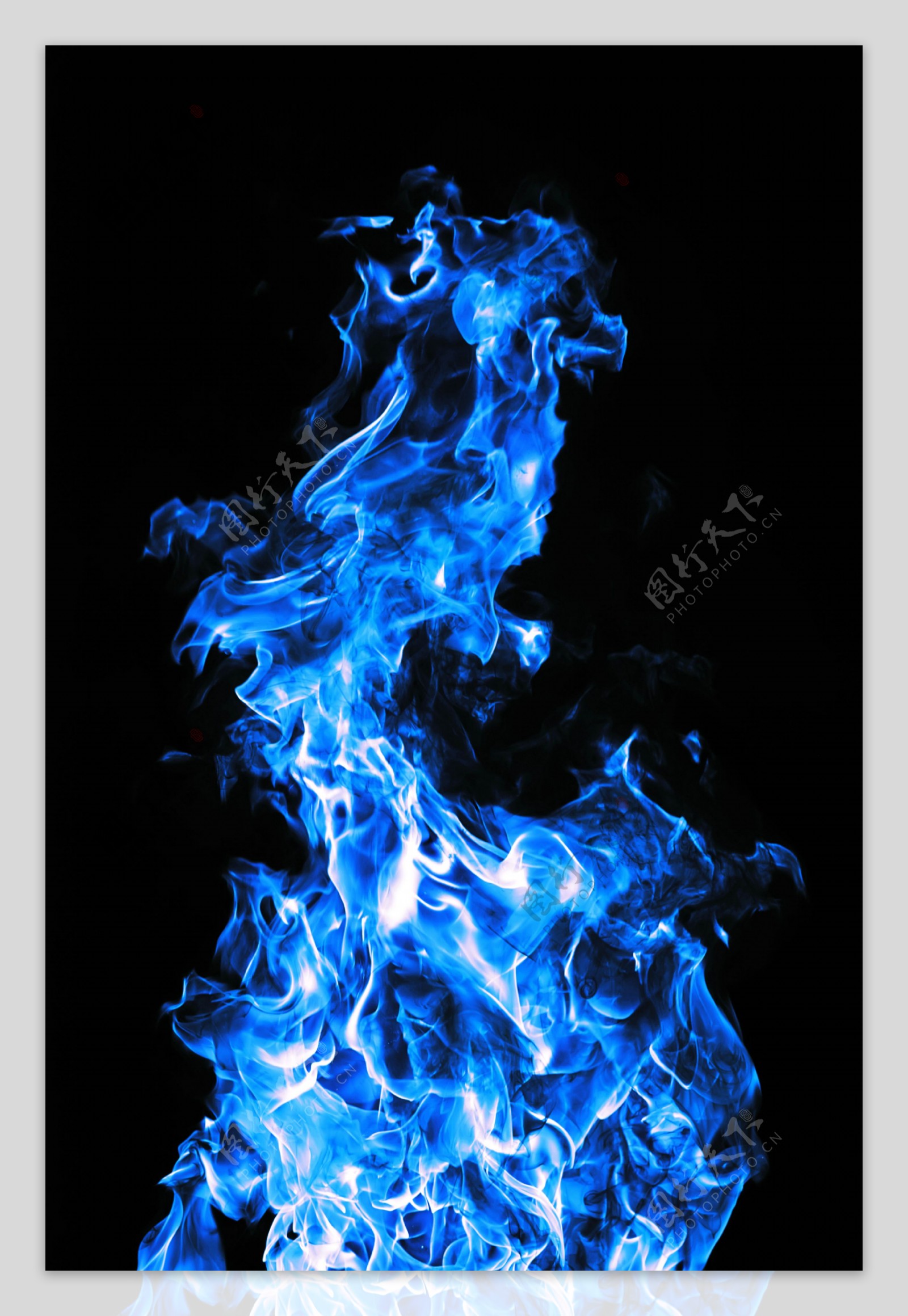 蓝色火焰高清素材