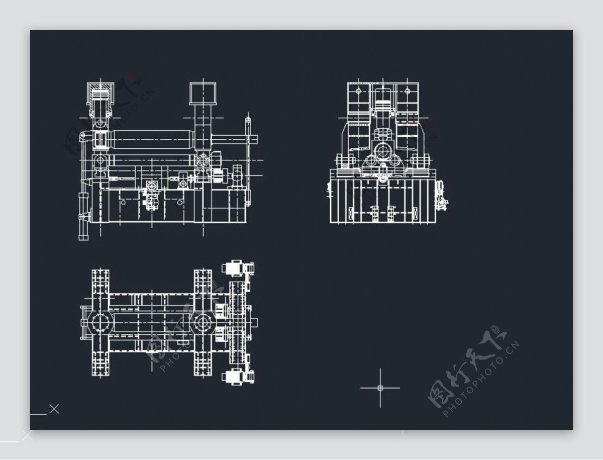 大型卷板机CAD装配图