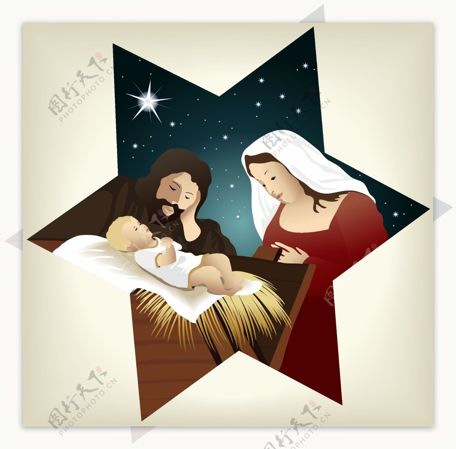 圣诞节耶稣诞生场景