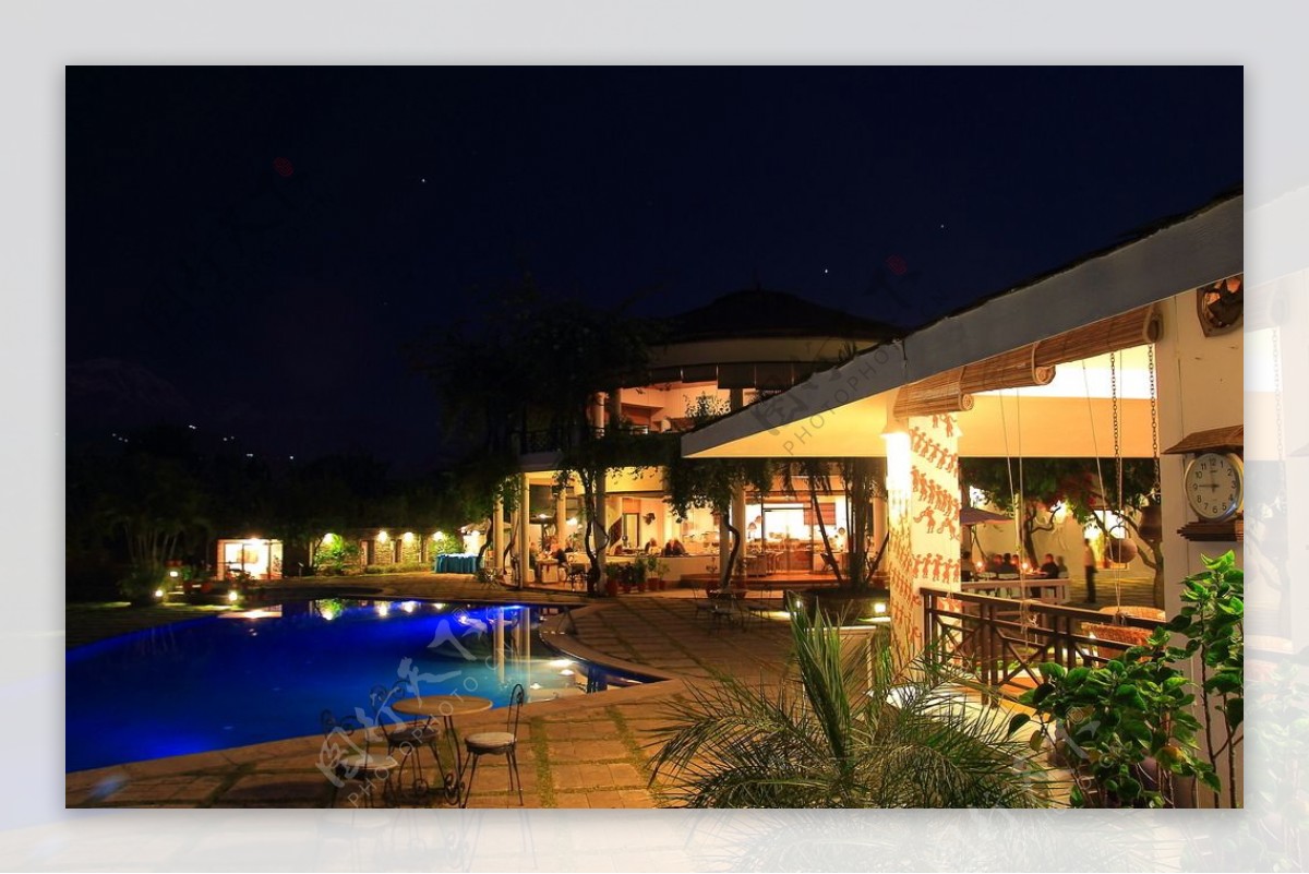 博卡拉香格里拉酒店夜景