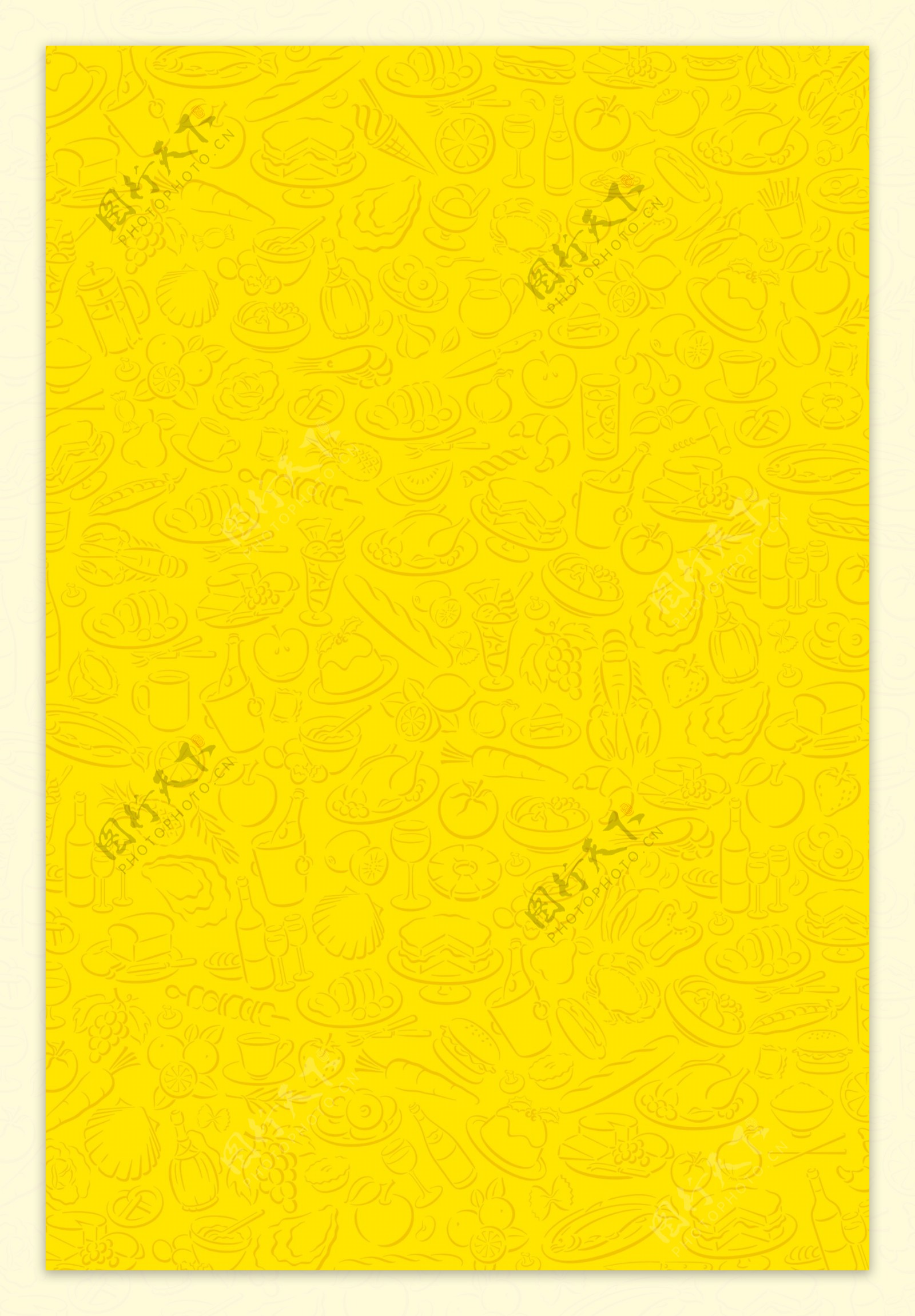 黄色手绘背景