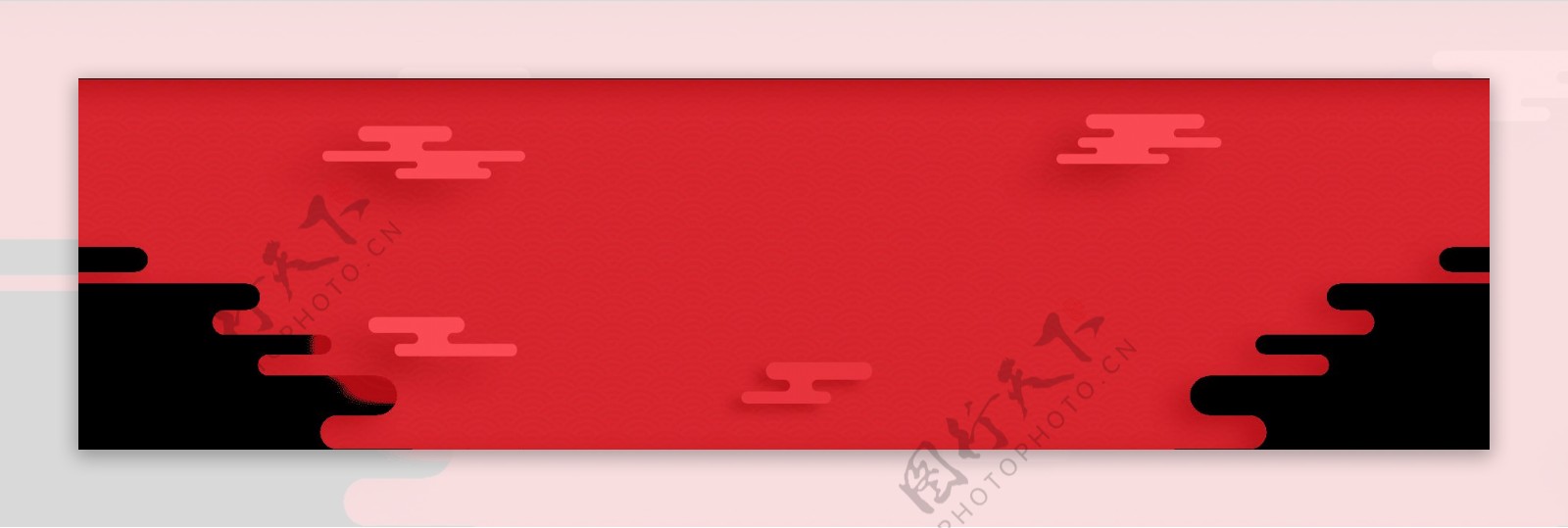 红色装饰图案png元素