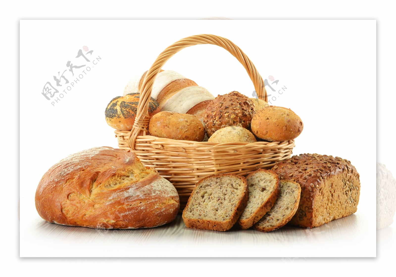 小麦与面包素材图片