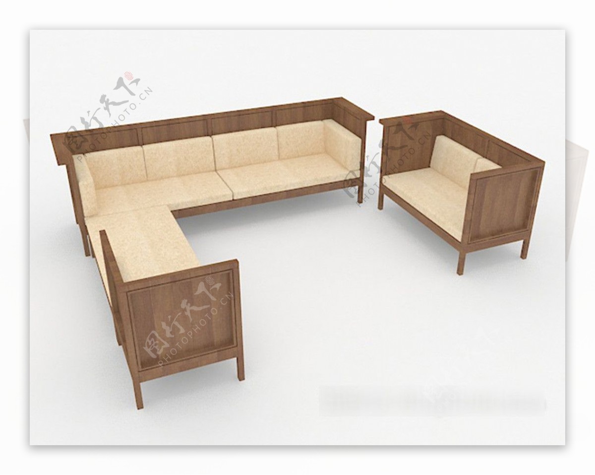 木质个性组合沙发