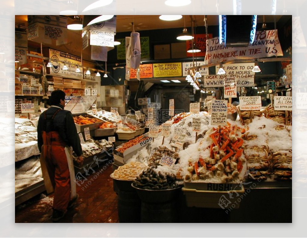 西雅图的鱼市场