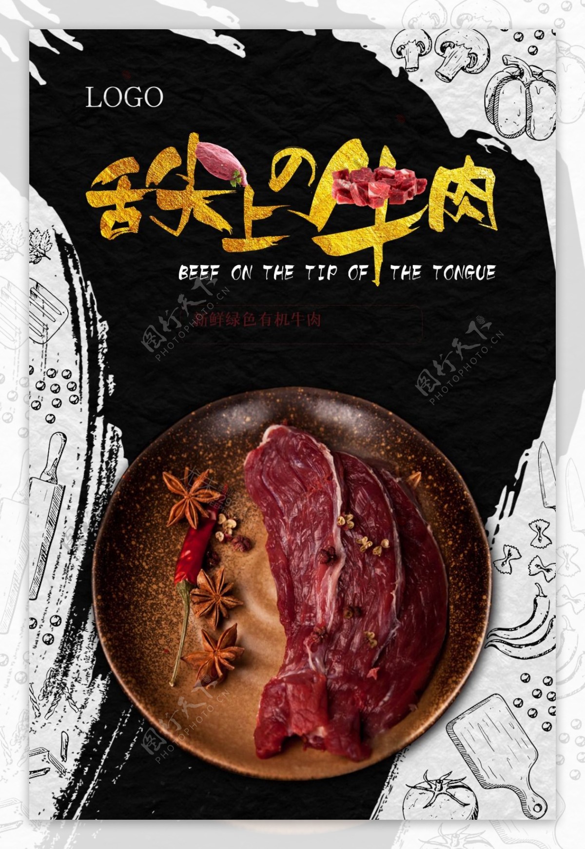 牛肉美食宣传页