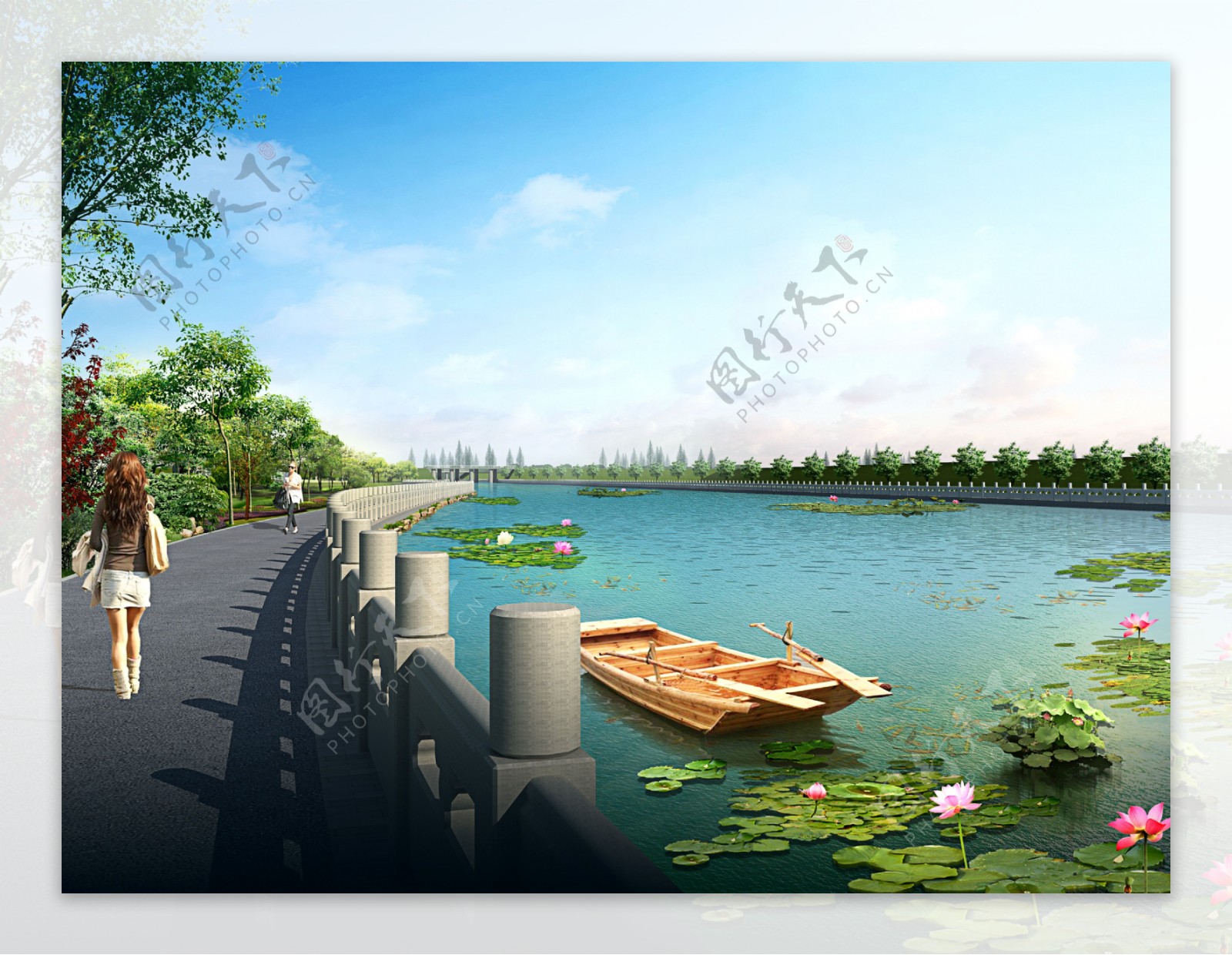 堤坝河岸设计图片