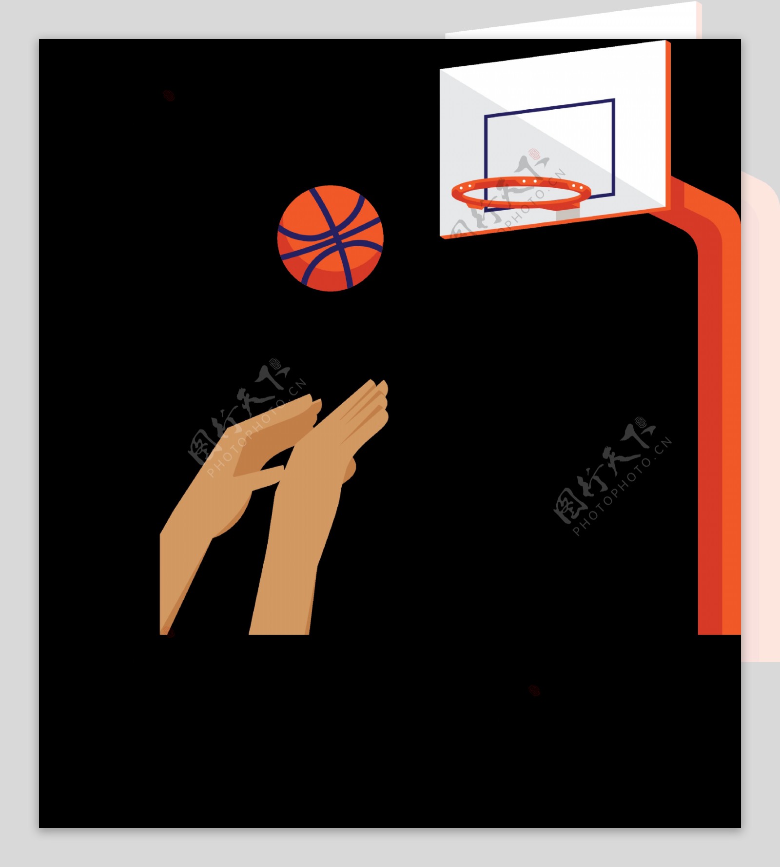 卡通男孩打篮球投篮设计元素图片_ID:430050658-Veer图库