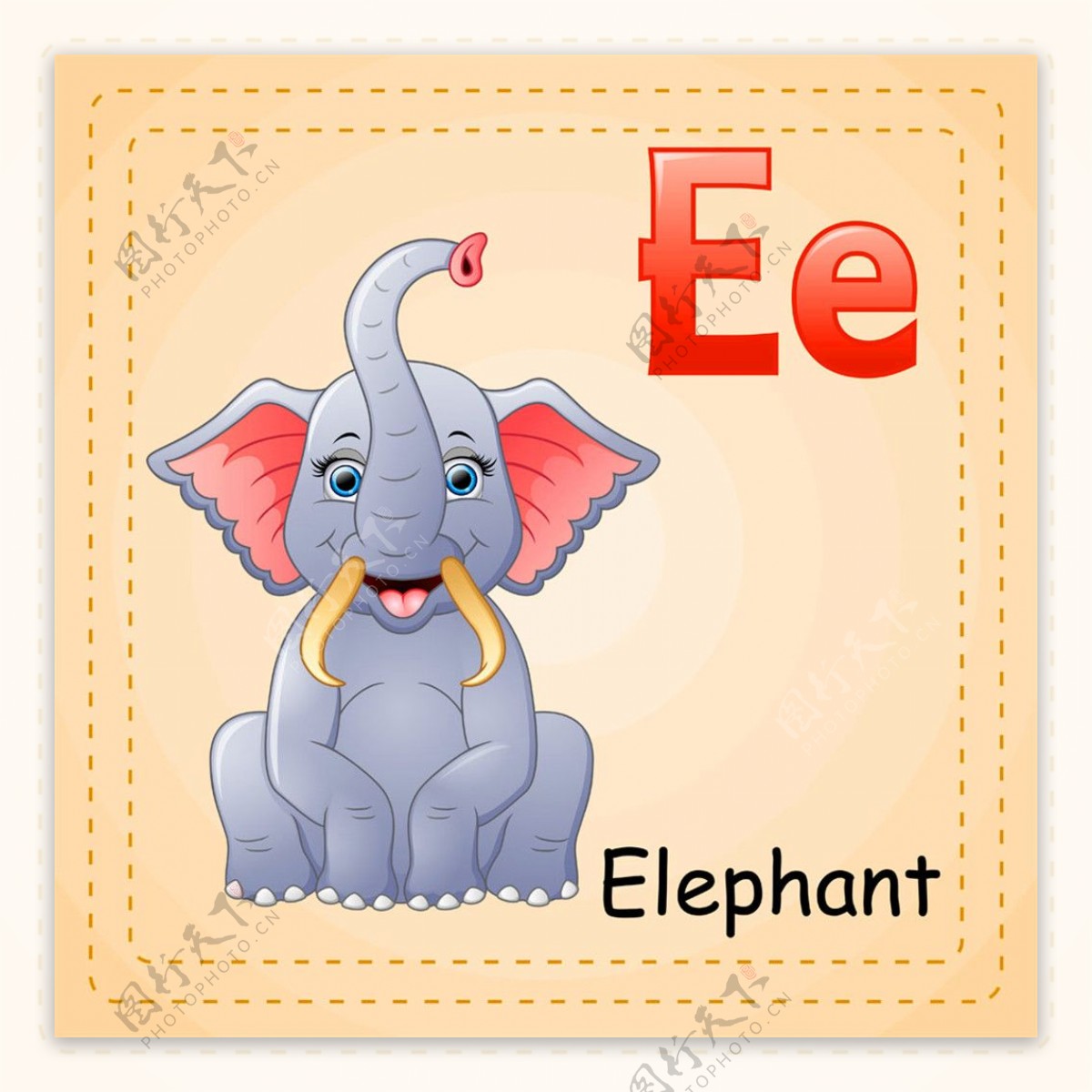 大象英语单词图片