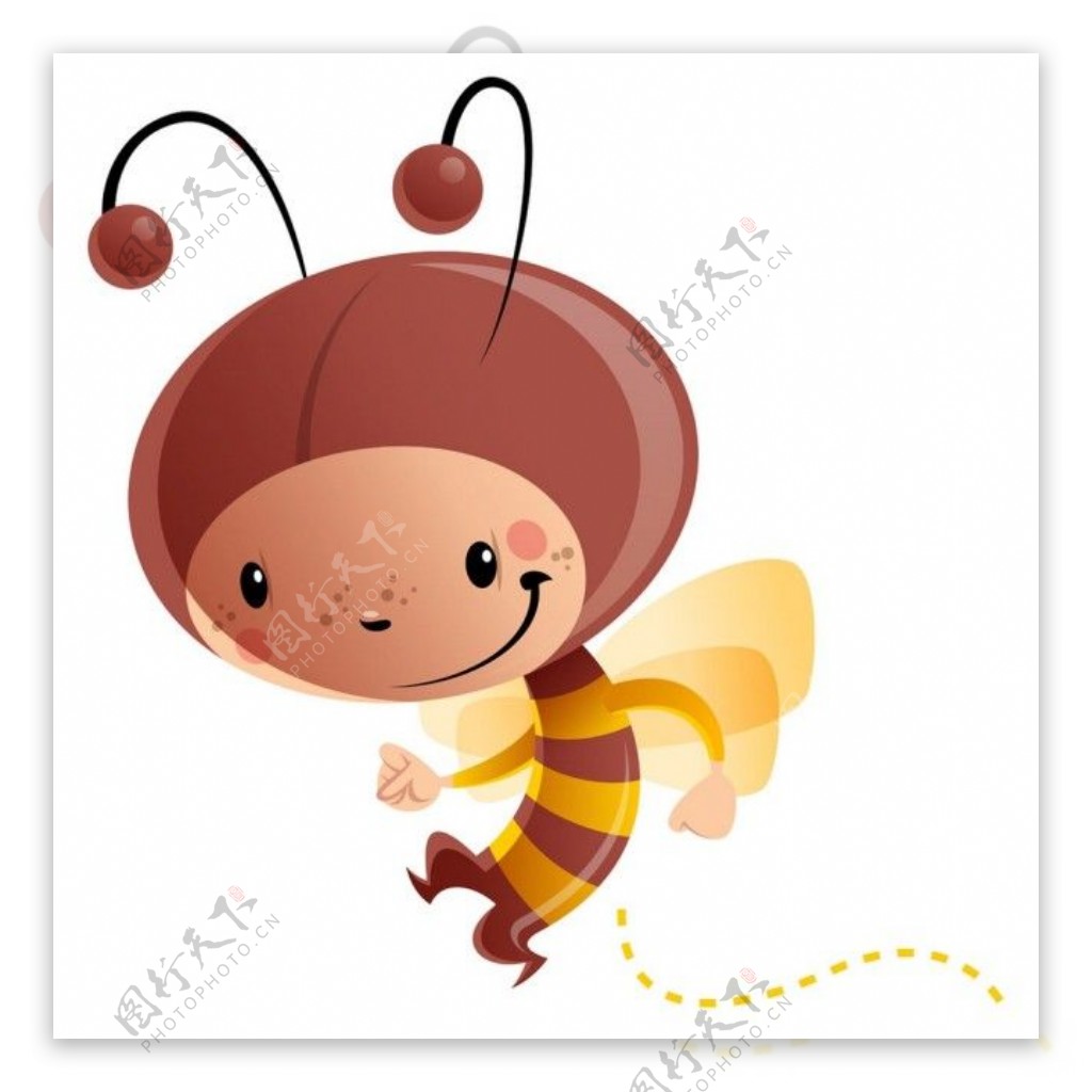 褐色蜜蜂图片