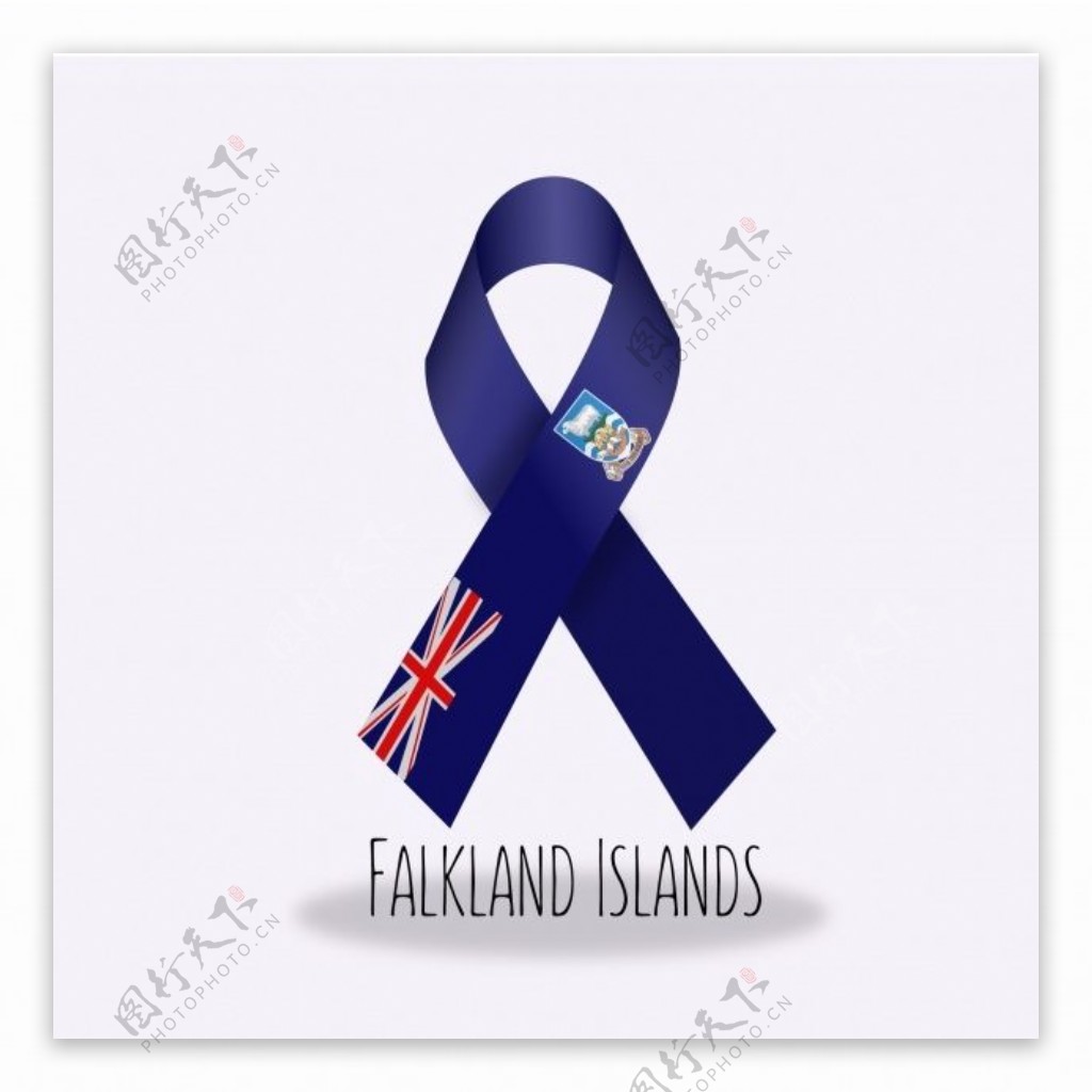 福克兰群岛旗帜飘带设计