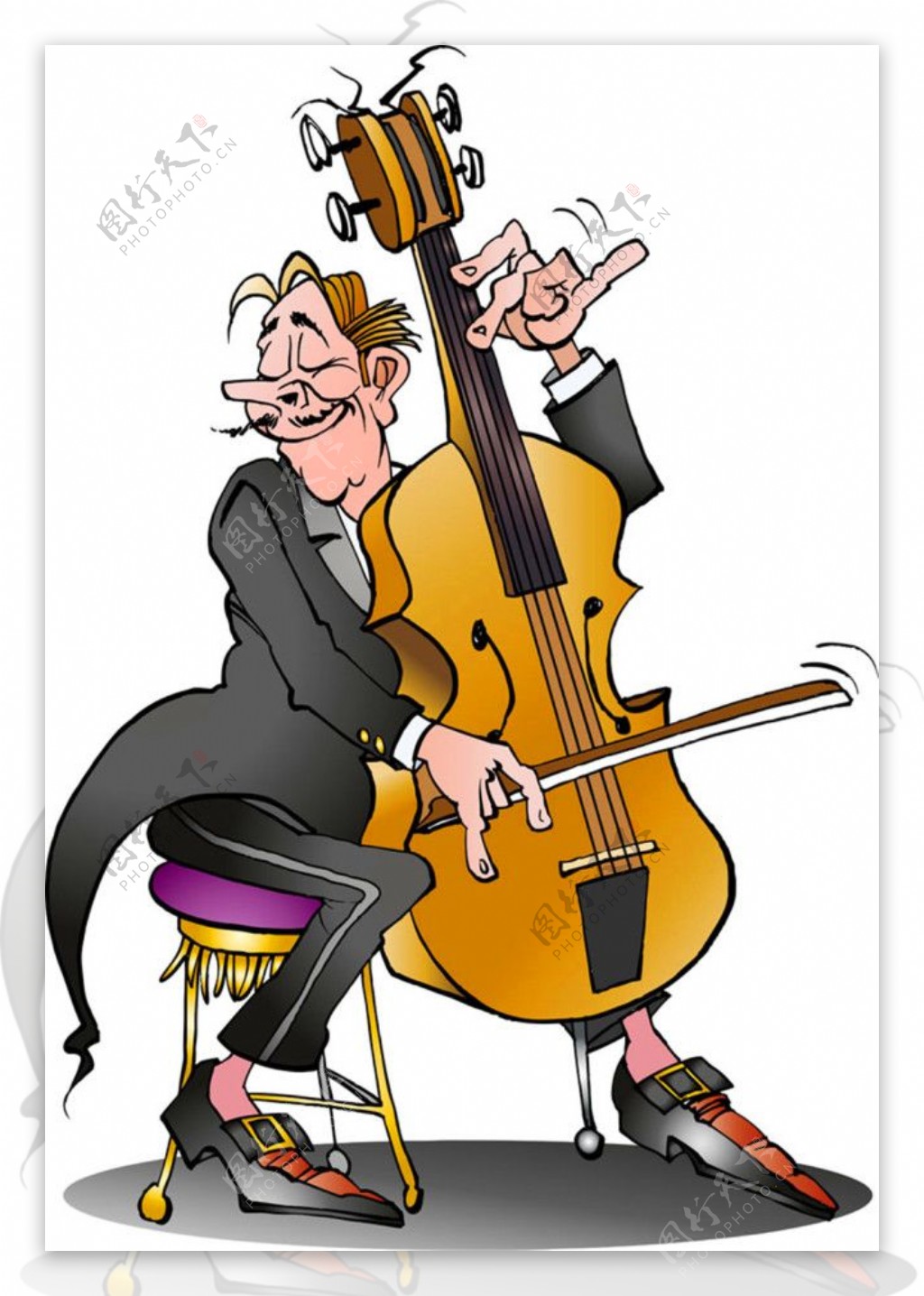 拉大提琴的男士图片