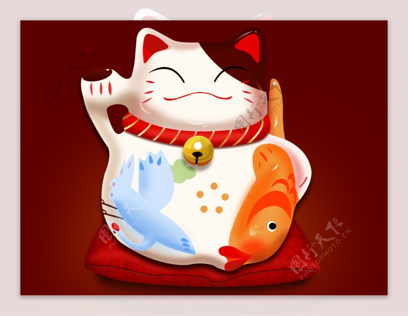 陶瓷质感招财猫