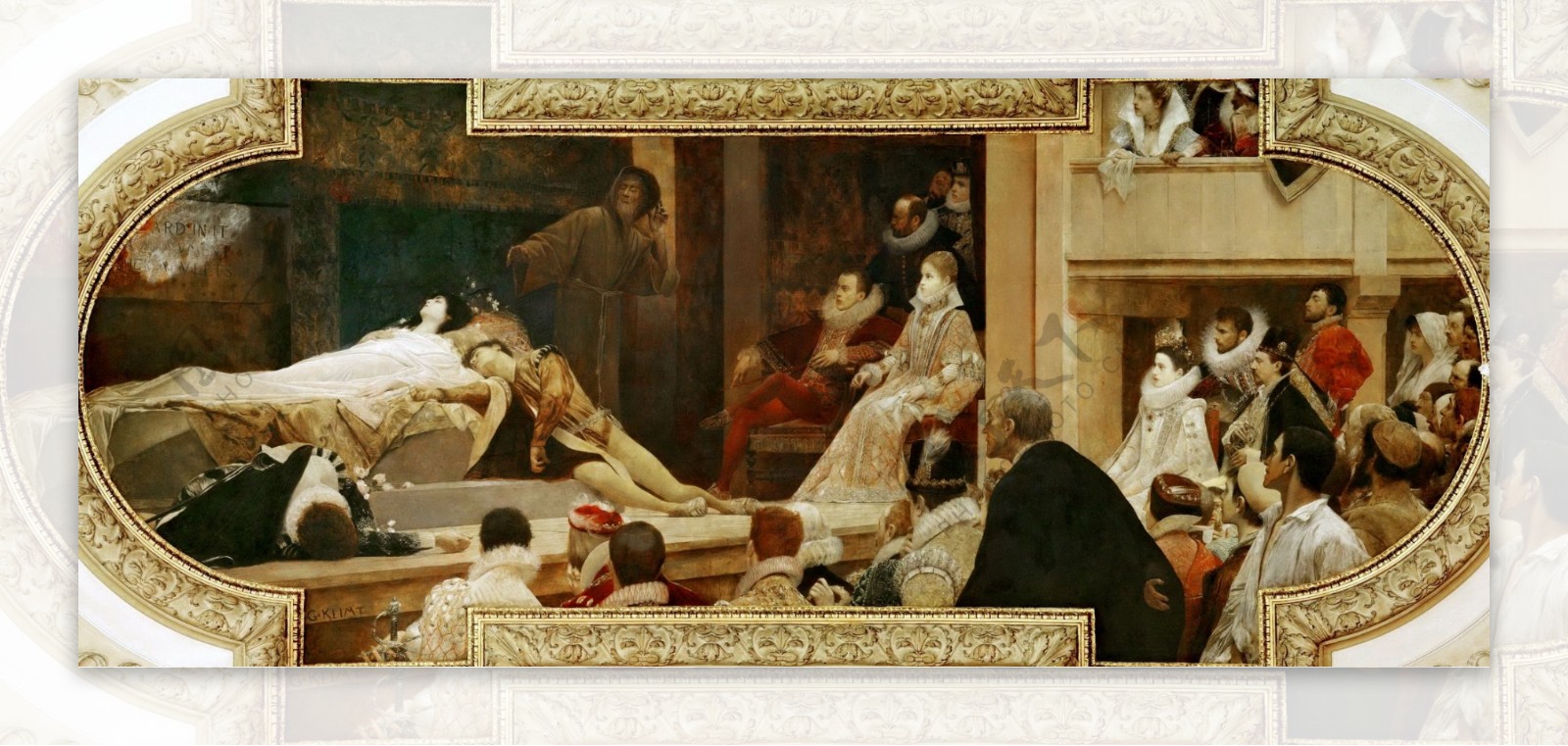 古典主义克里姆特油画与平面现实主义相结合