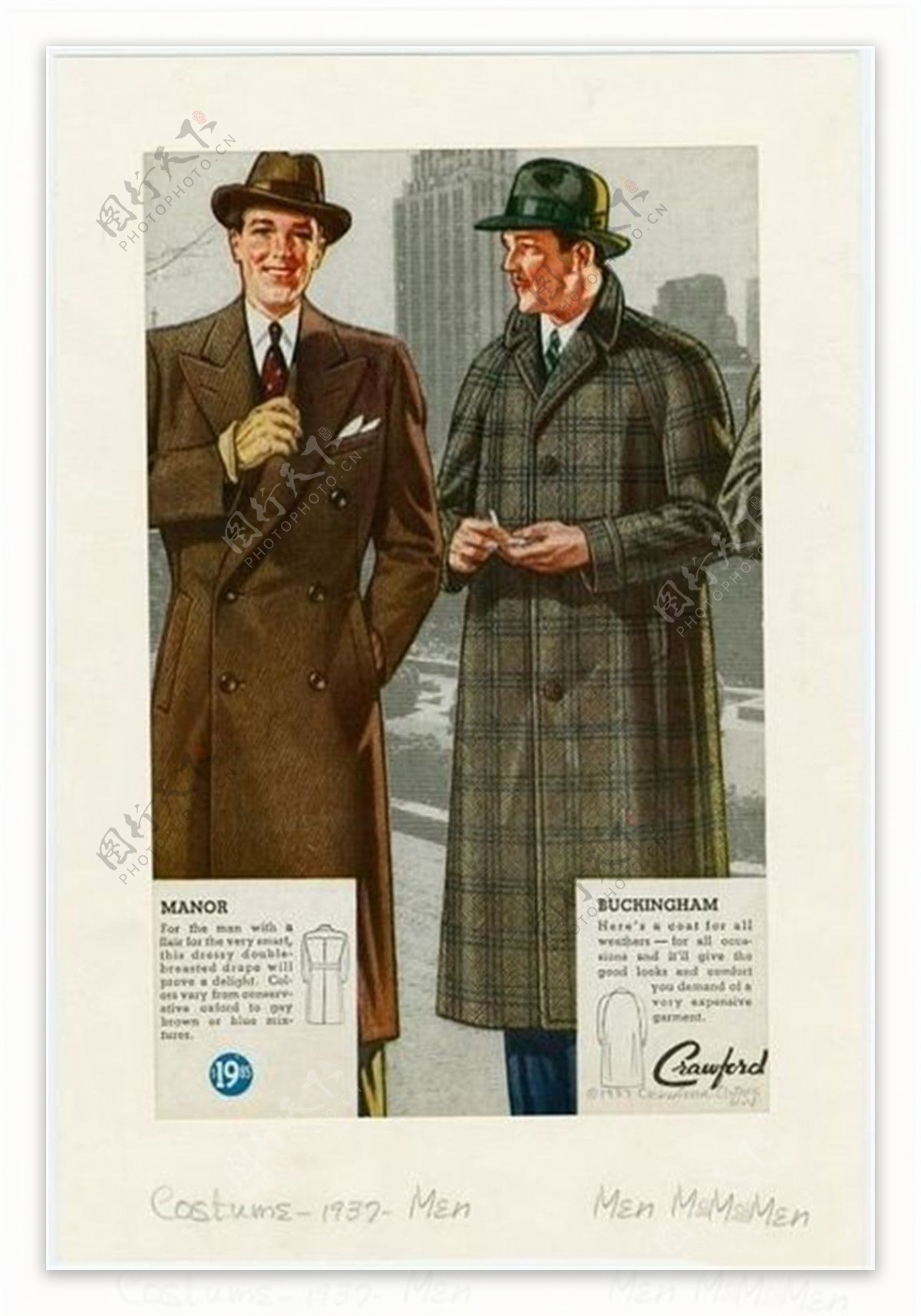 2款欧式男装外套设计图