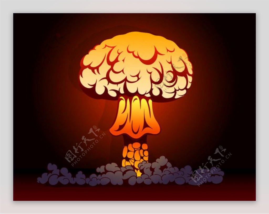 核爆炸蘑菇云图片