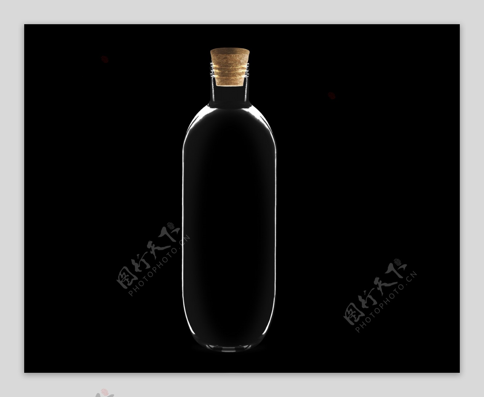 透明木塞瓶子图片