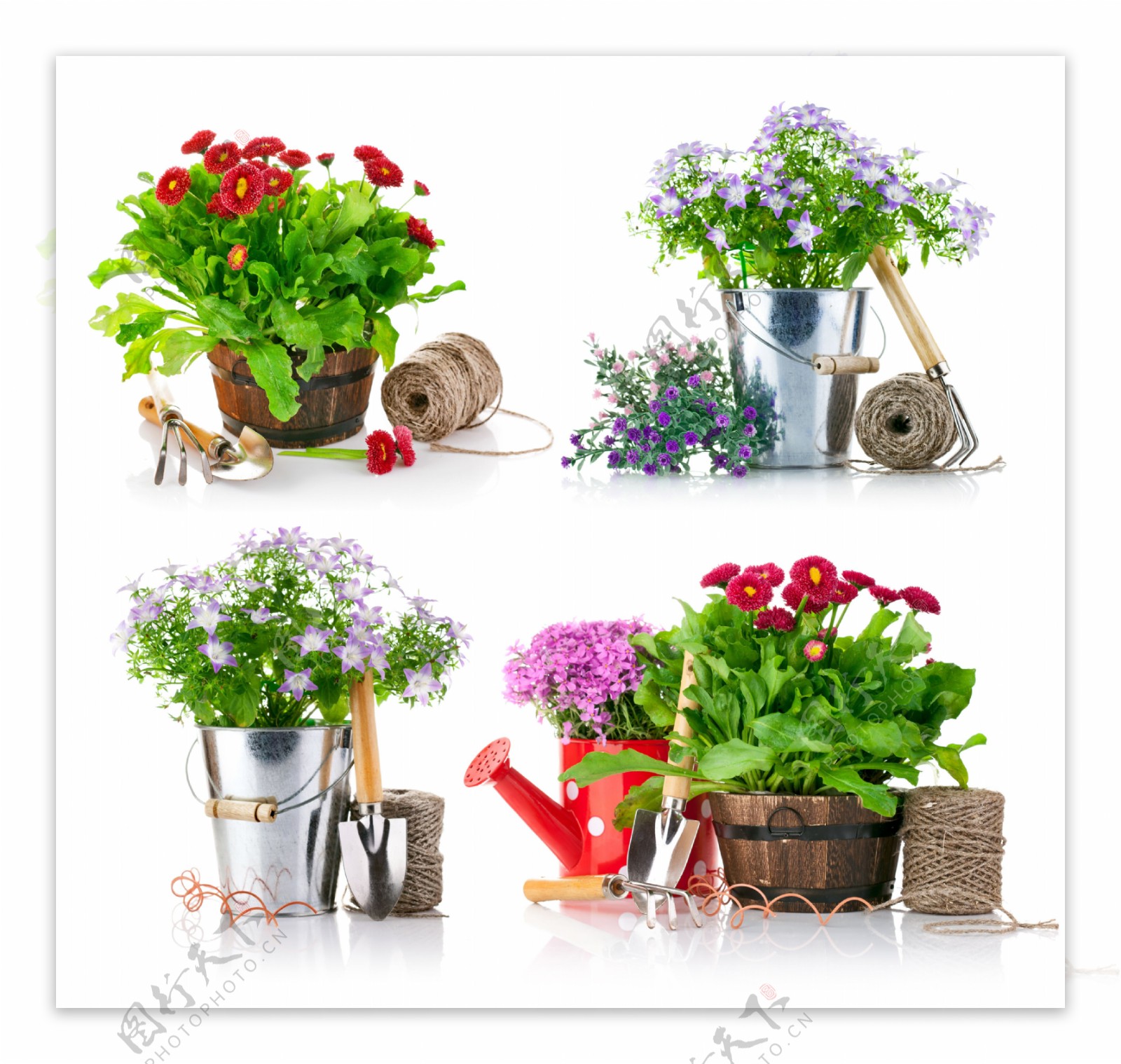 花盆与园艺工具图片