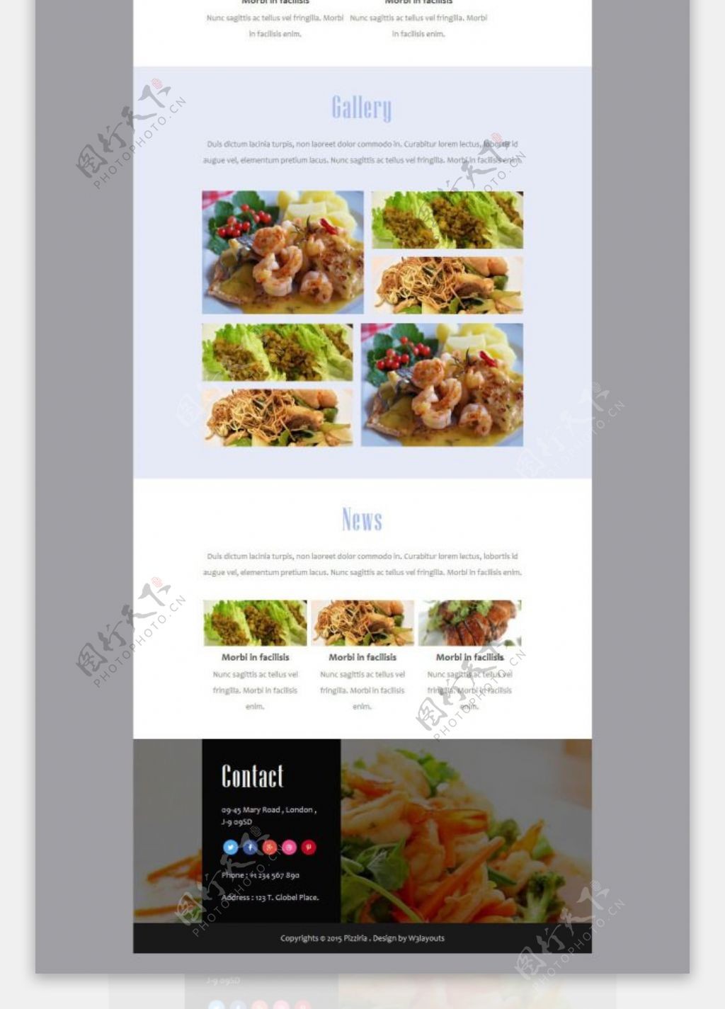 精致美食烹饪响应式网页模板