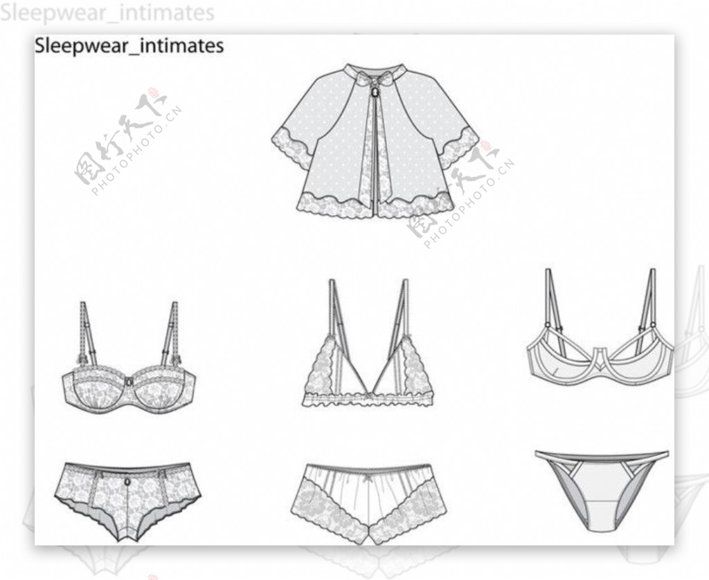 女式内衣内裤设计图