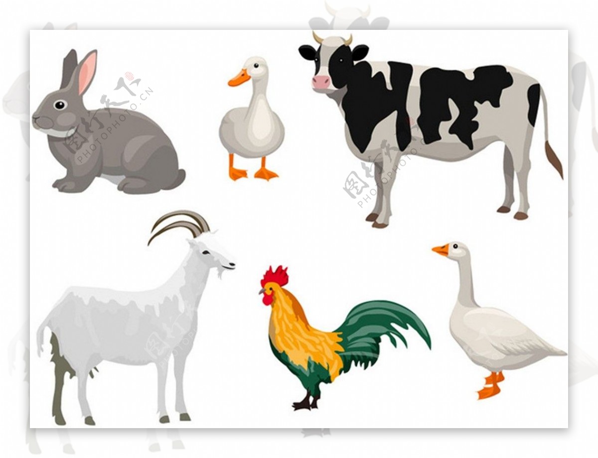 农场动物装饰图标