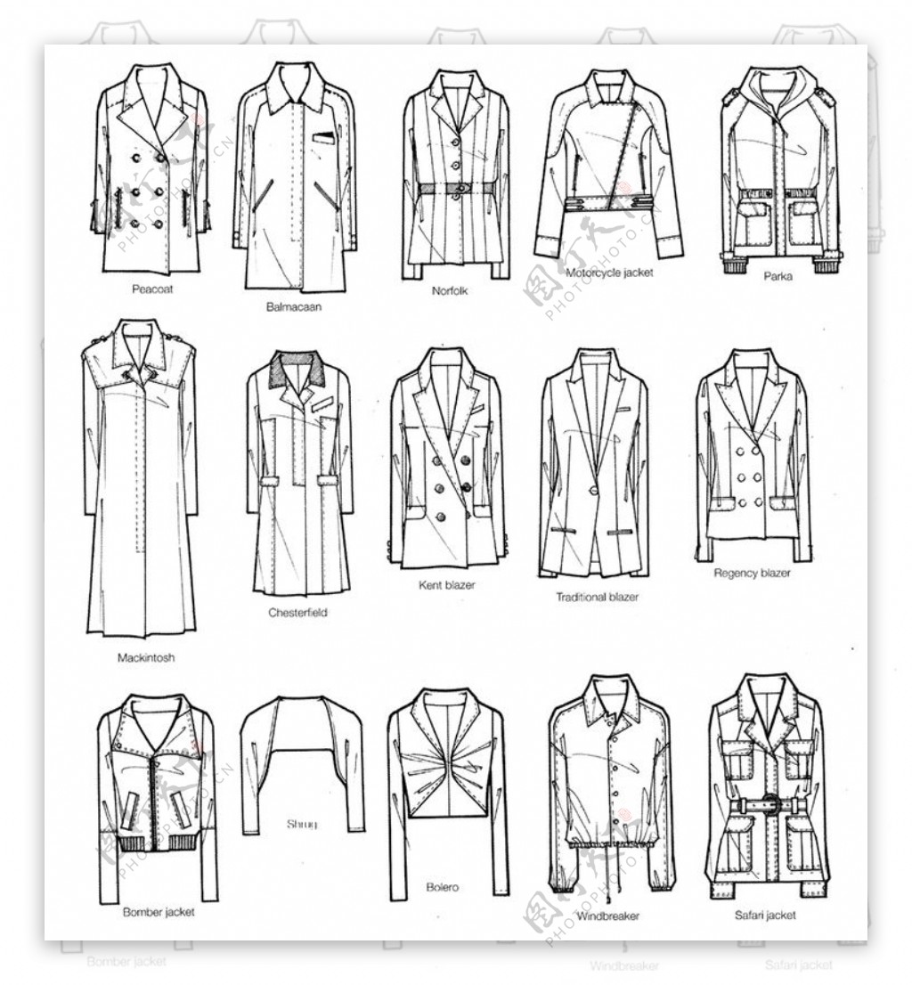 15款时尚外套设计图