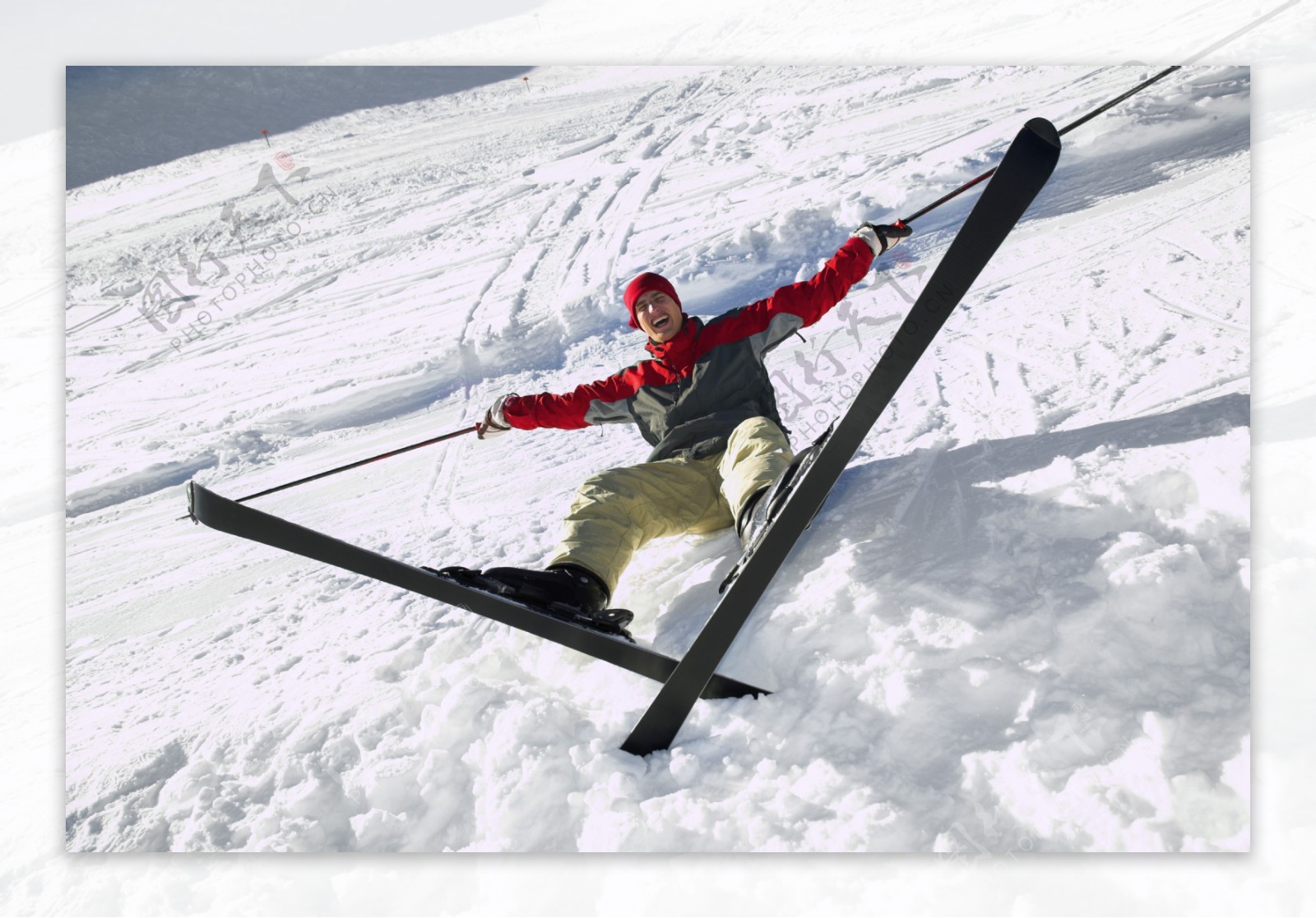 滑雪的国外人物图片