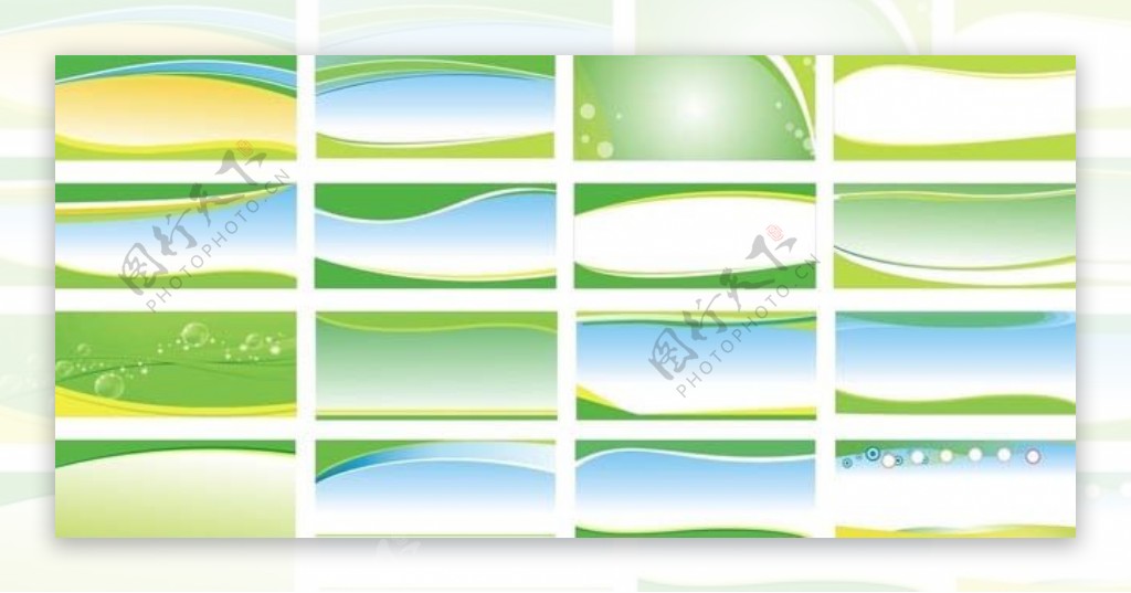 绿色简洁展板模板矢量素材