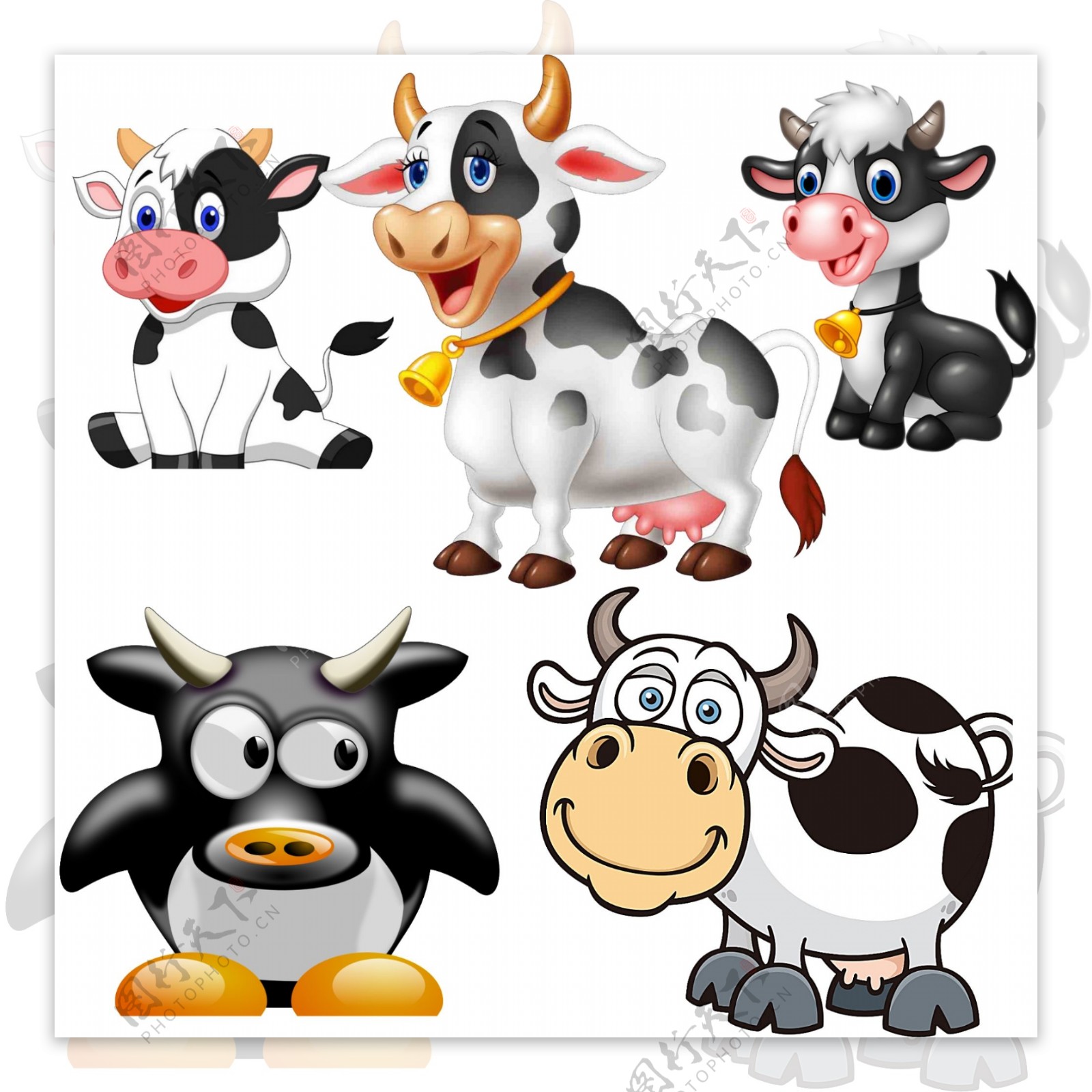 卡通可爱奶牛免费下载