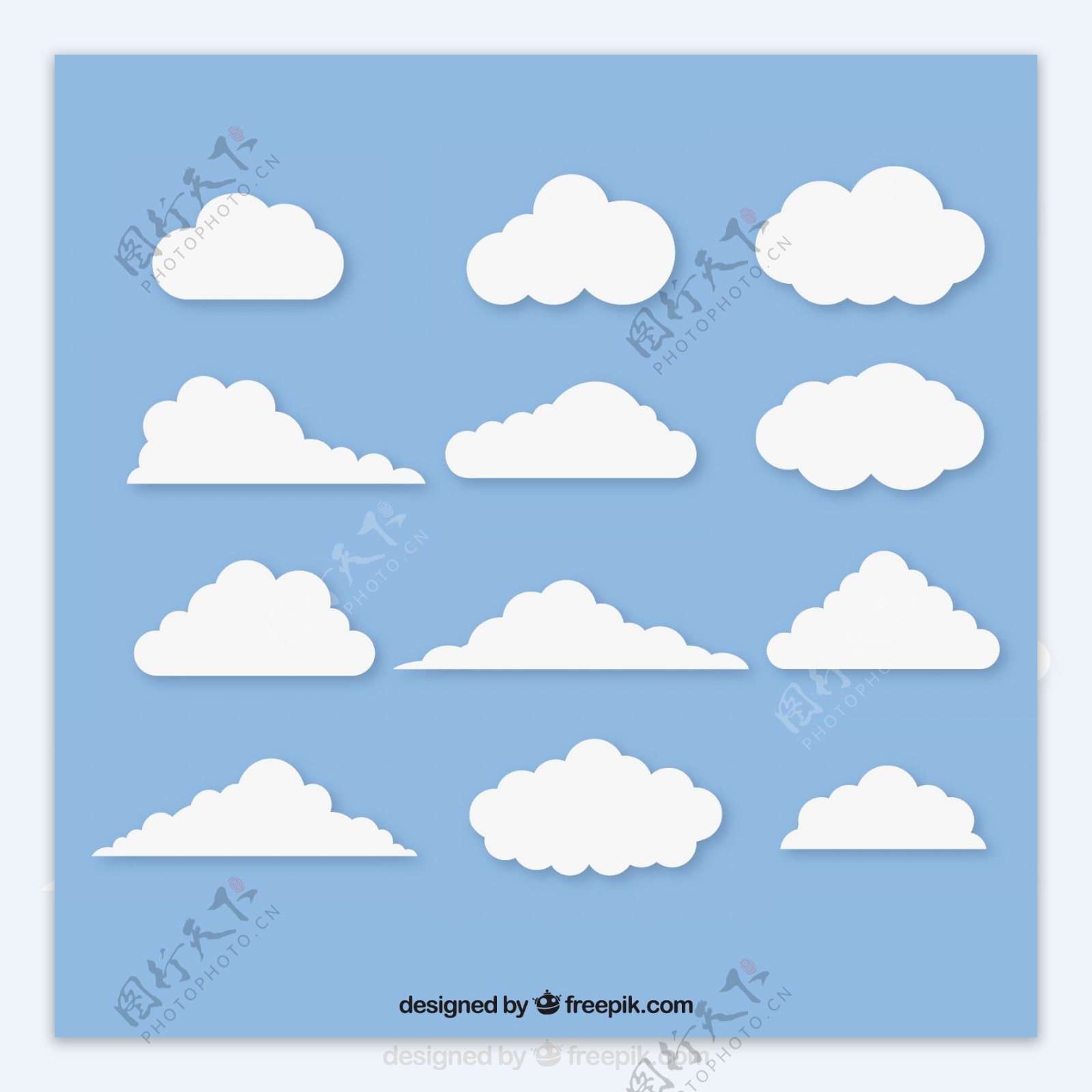 平面设计中的白云分类