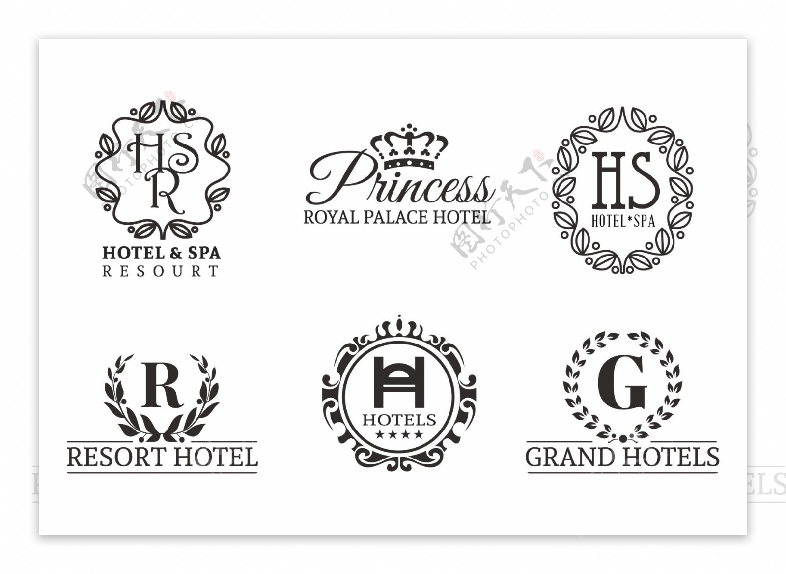 创意古典酒店公司Logo