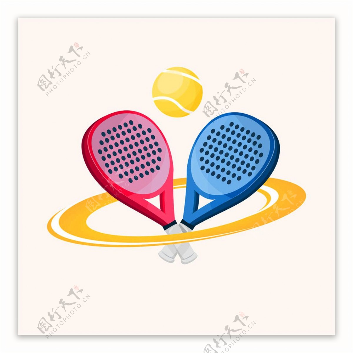球拍和网球logo图片