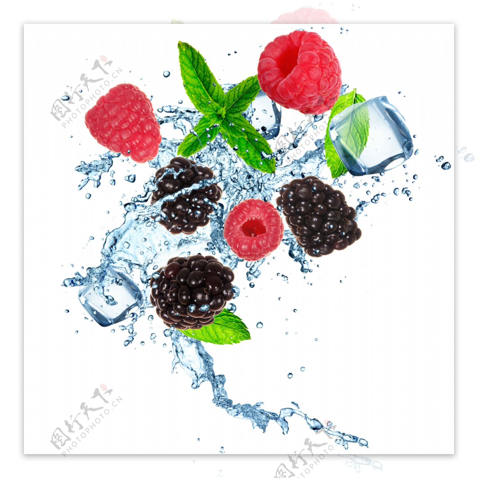水与水果图片