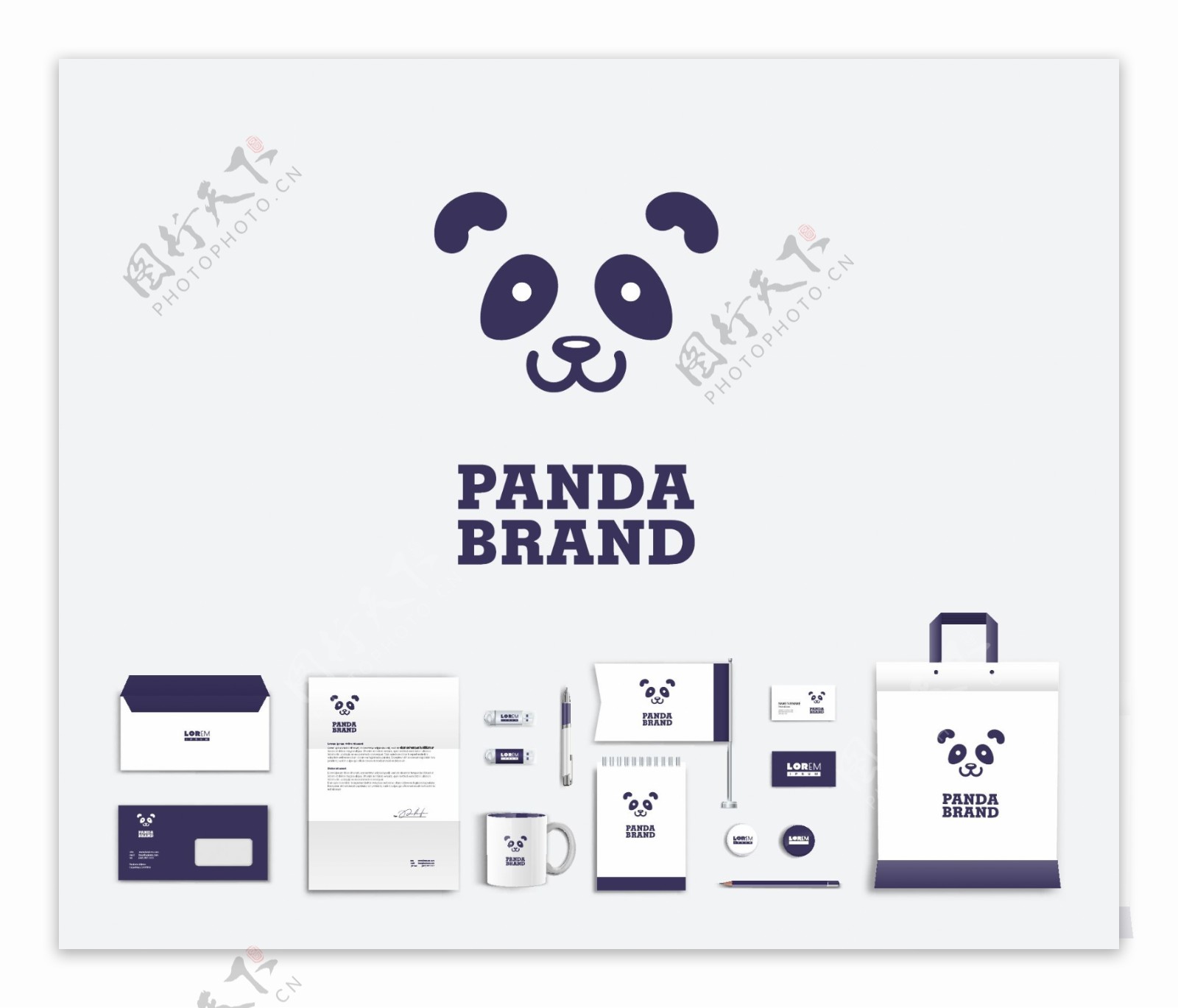 熊猫脸logo标志
